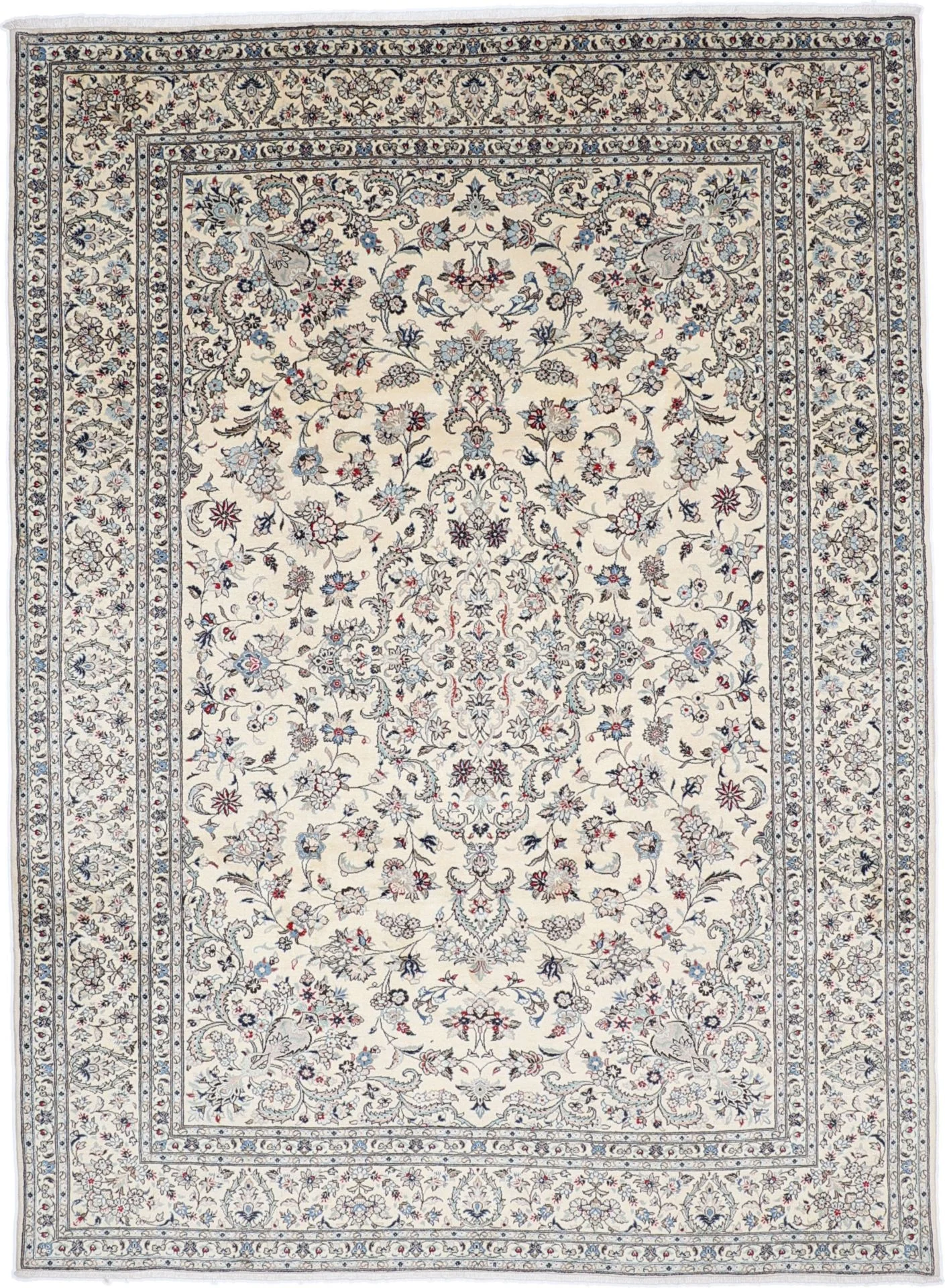 Wool Kashan Persian Rug 255 × 355 cm, hand-knotted