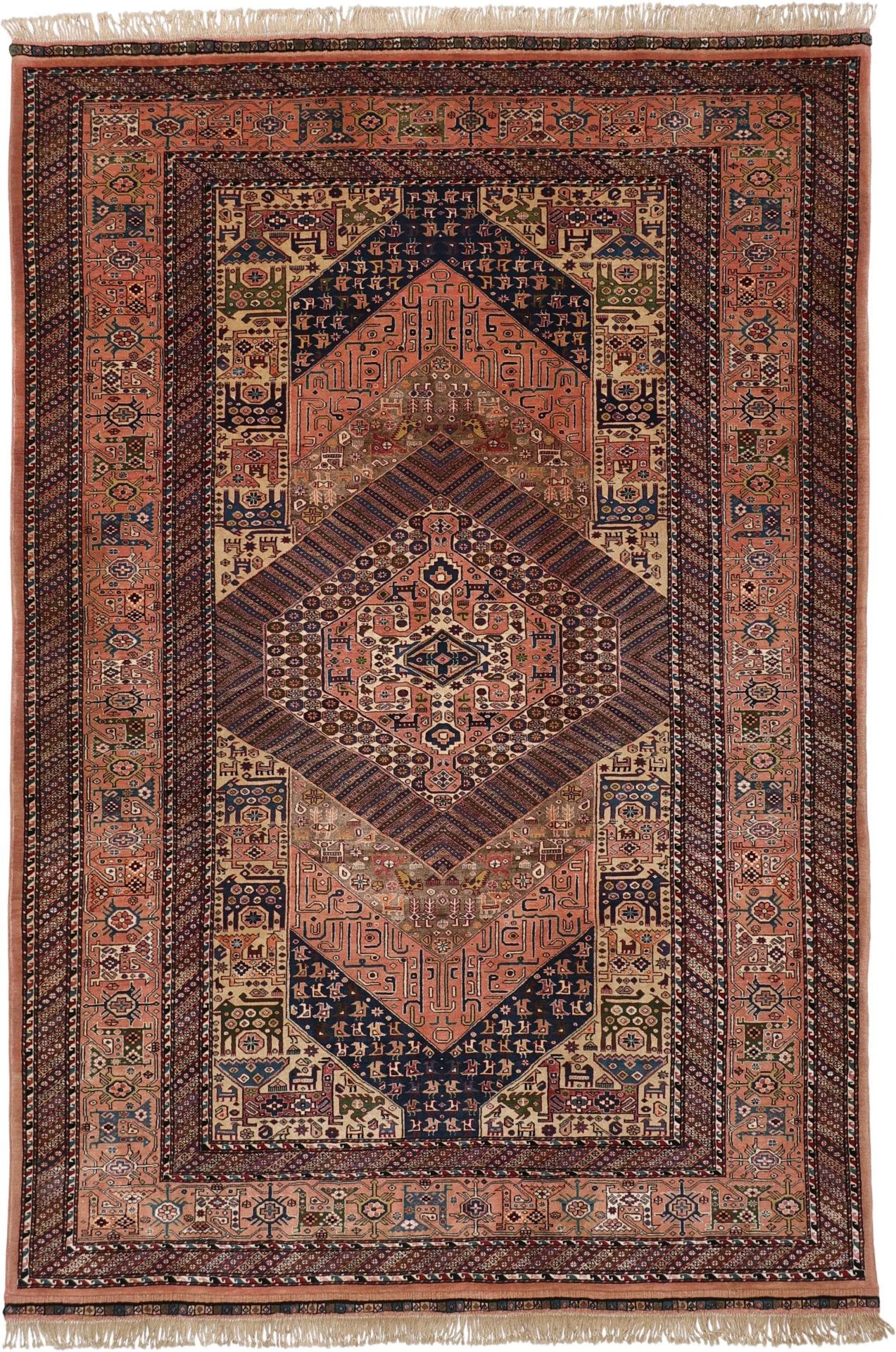 Wool Qashqai Persian Rug 205 × 300 cm, hand-knotted