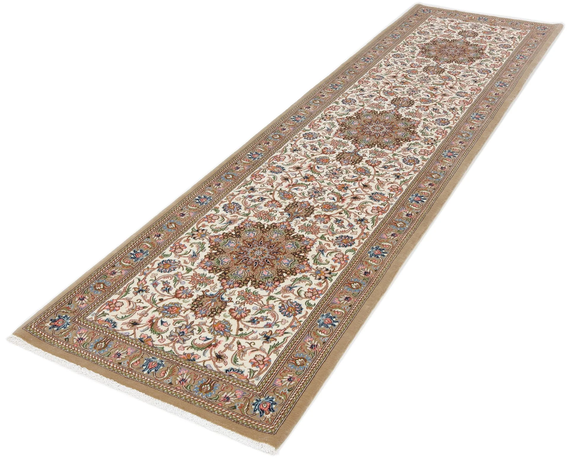 Alternative view of Hand-Knotted Qom Persian Rug, 80 × 310 cm, Wool