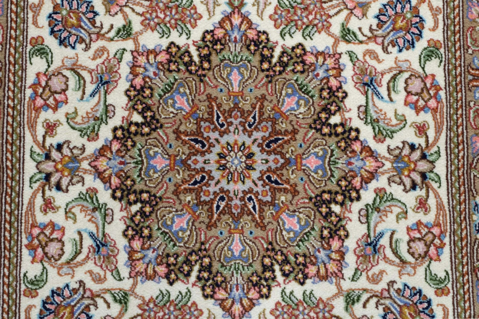 Hand-Knotted Qom Persian Rug, 80 × 310 cm, Wool - Image 3