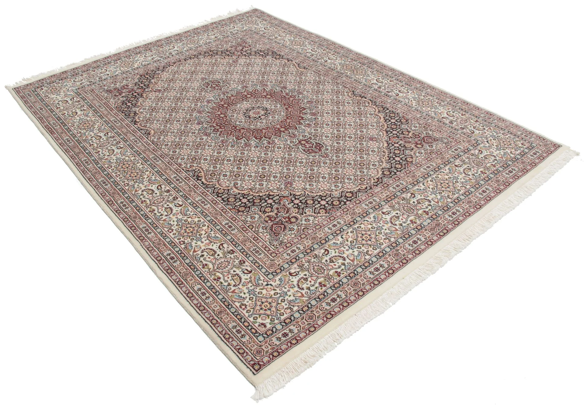 Alternative view of Hand-Knotted Moud Persian Rug, 153 × 206 cm, Wool