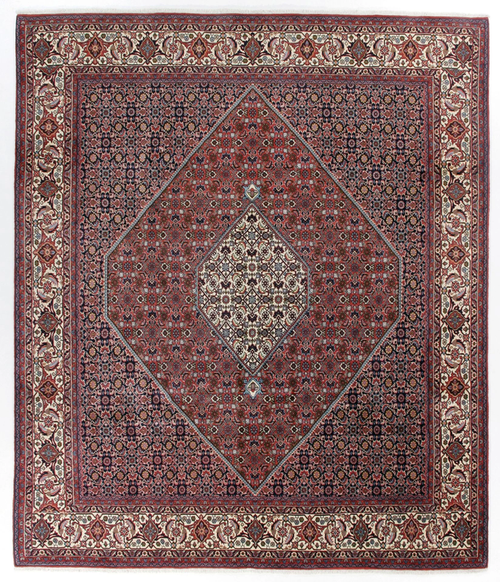 Hand-Knotted Bijar Persian Rug, 250 × 295 cm, Wool