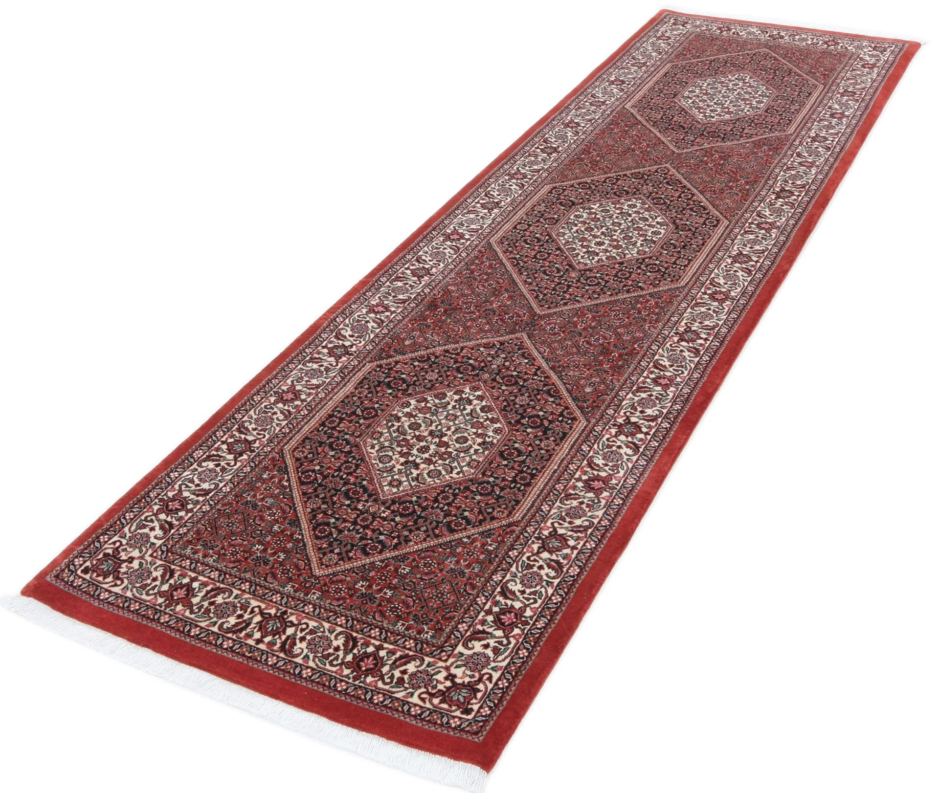 Alternative view of Bijar Persian Rug 82 × 300 cm in Wool & Silk, hand-knotted