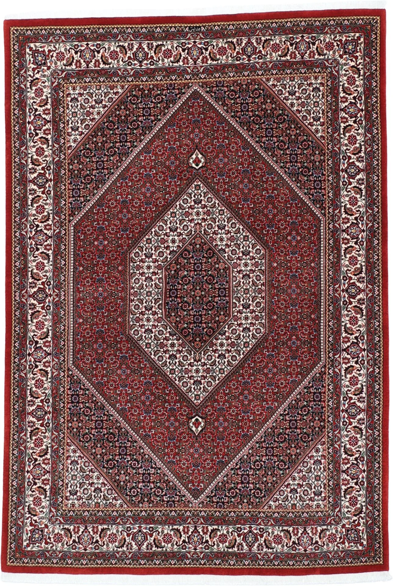 Hand-Knotted Bijar Persian Rug, 155 × 222 cm, Wool & Silk