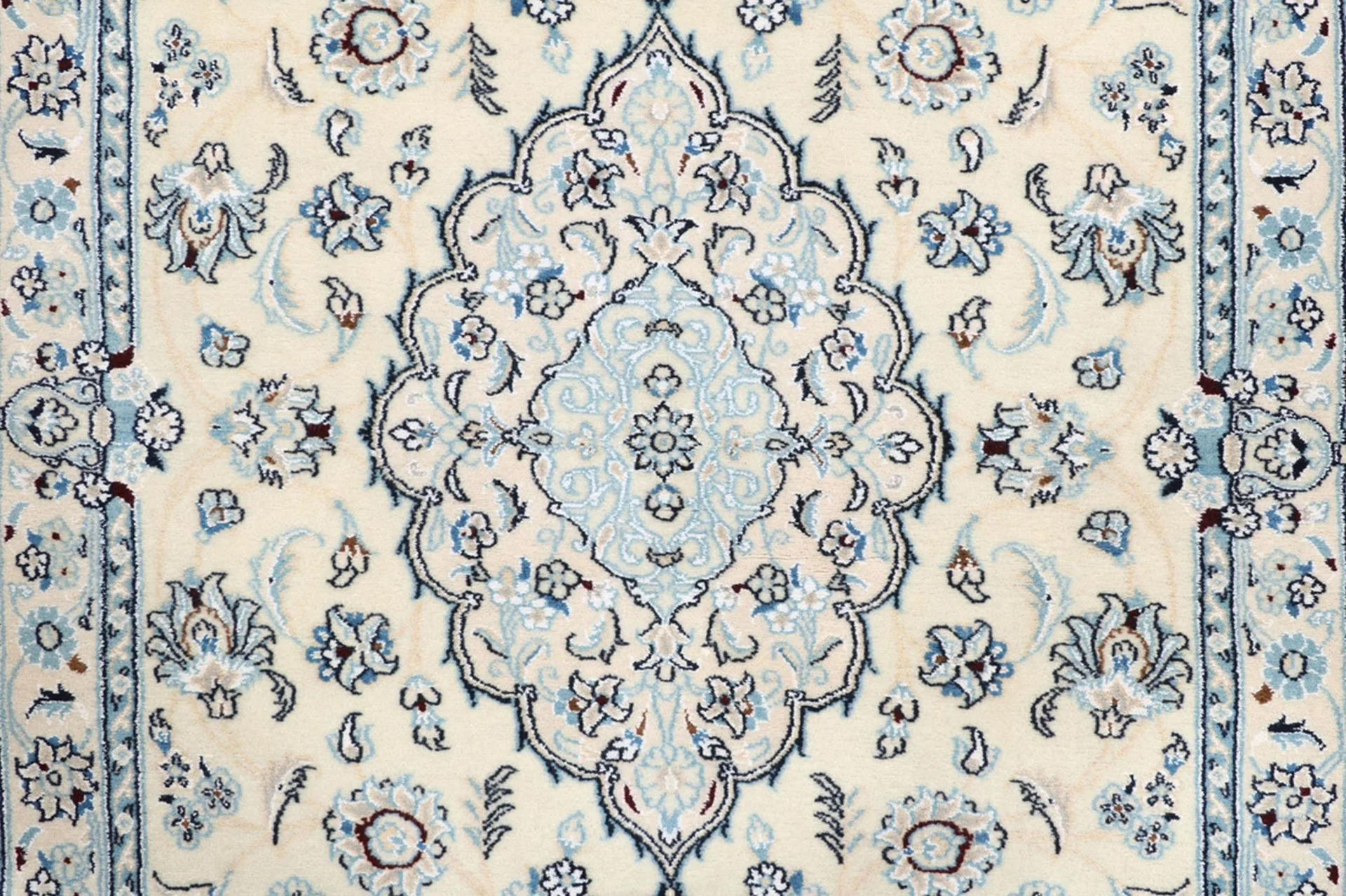 Wool & Silk Nain Persian Rug 100 × 210 cm, hand-knotted - Image 3
