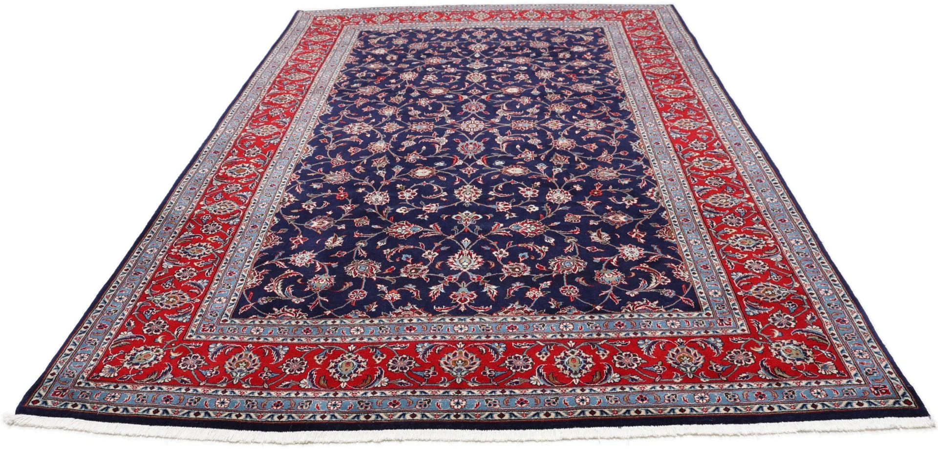 Alternative view of Kashan Persian Rug 199 × 305 cm in Wool, hand-knotted
