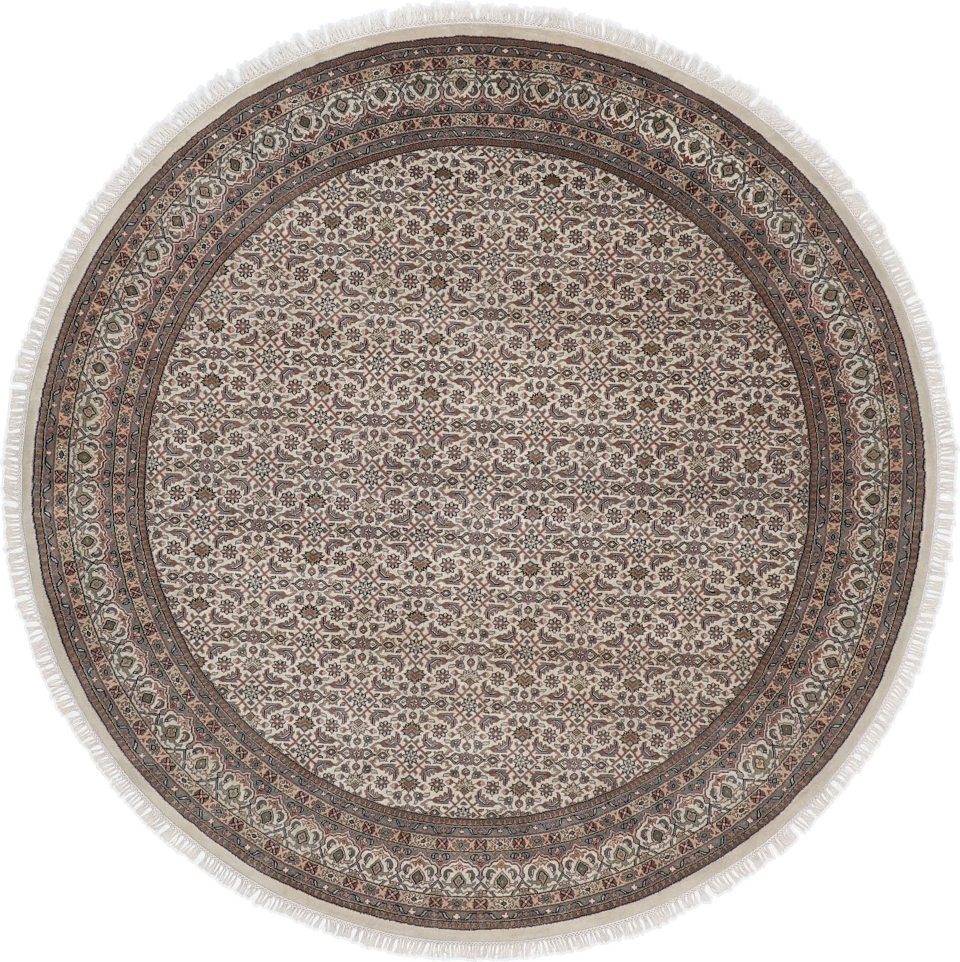 Wool Bijar Indian Rug 246 × 246 cm, hand-knotted