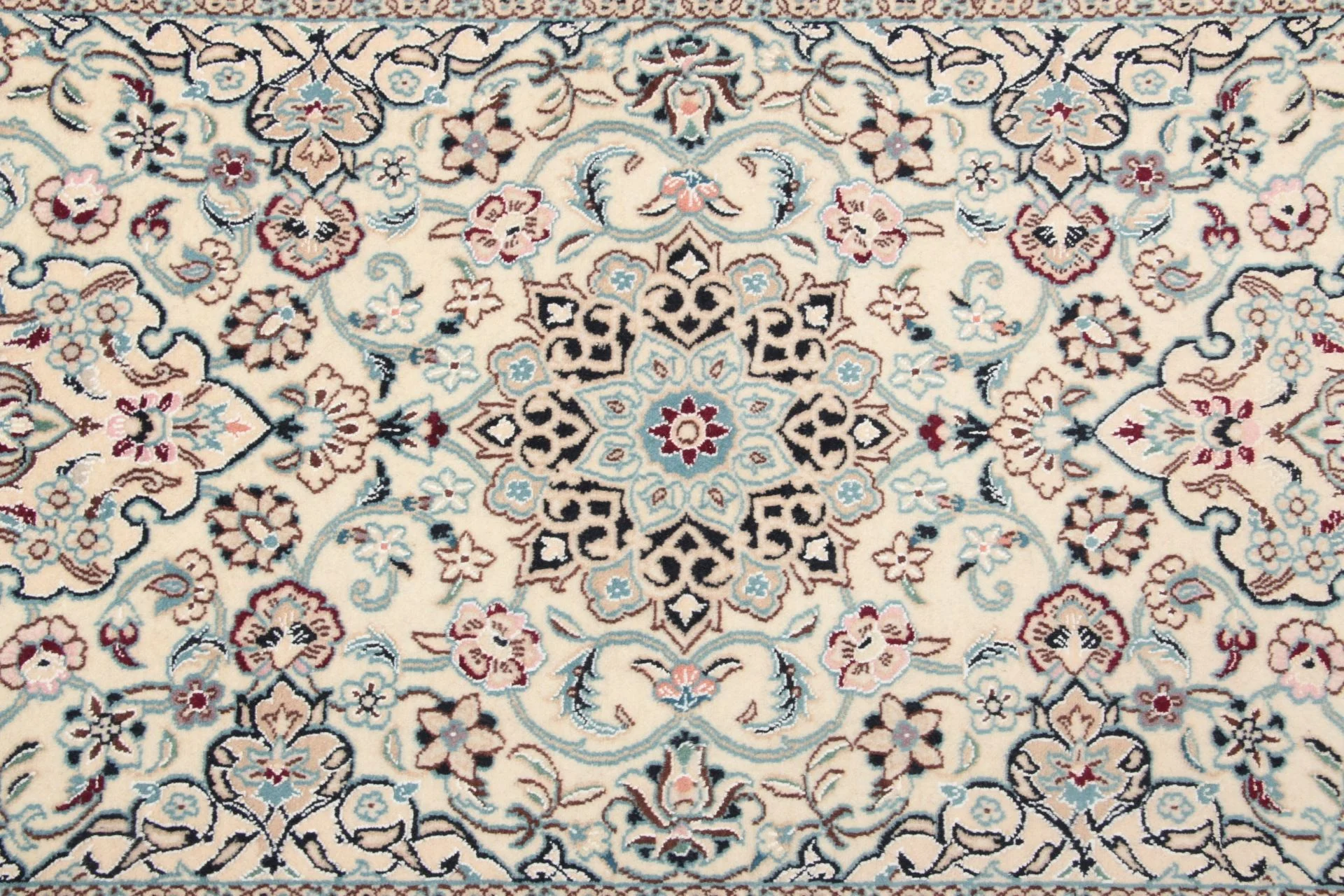 Hand-Knotted Nain Persian Rug, 80 × 420 cm, Wool & Silk - Image 3