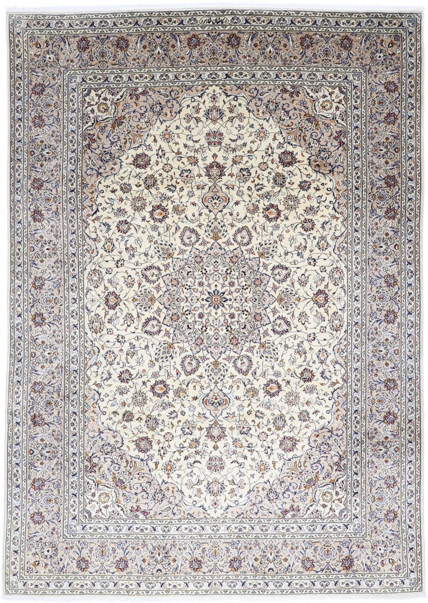 Hand-Knotted Kashan Persian Rug, 240 × 340 cm, Wool
