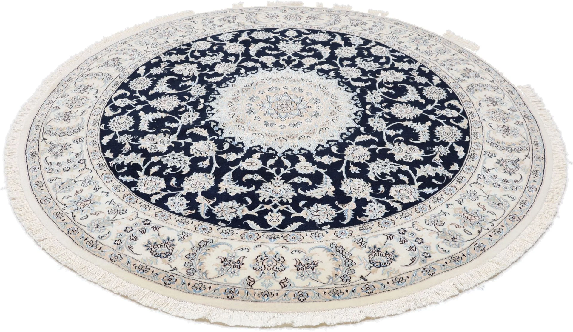 Alternative view of Nain Persian Rug 202 × 202 cm in Wool, hand-knotted