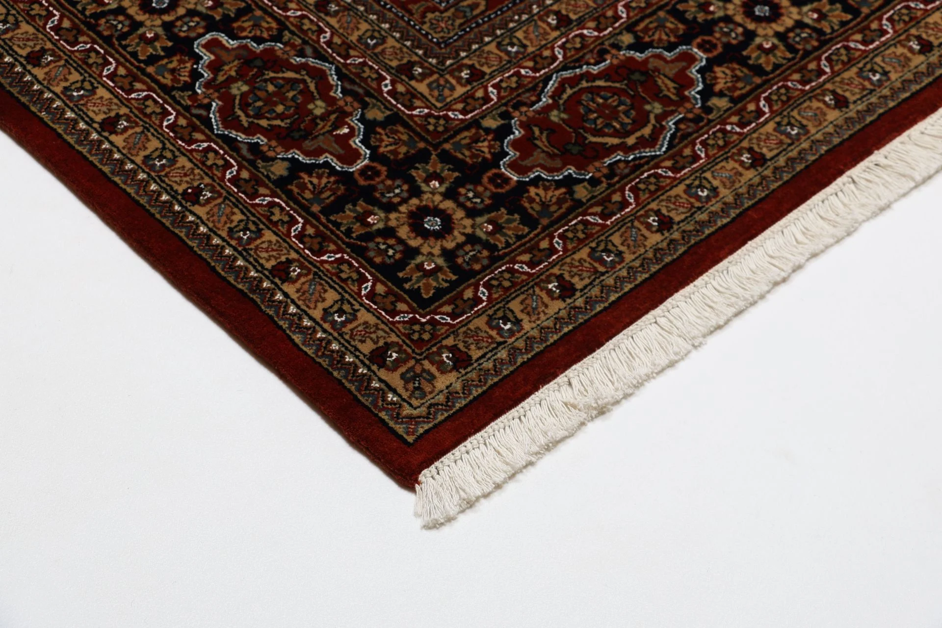 Hand-Knotted Qom Indian Rug, 196 × 254 cm, Wool & Silk - Image 6