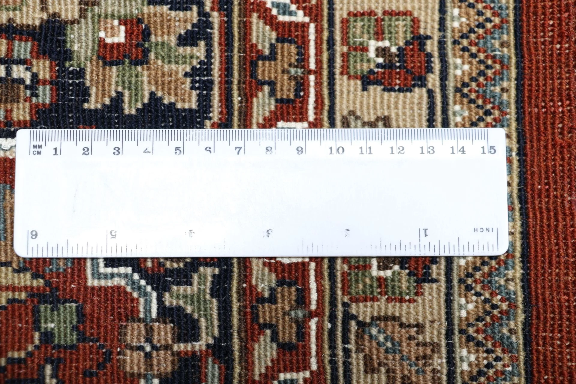 Hand-Knotted Qom Indian Rug, 196 × 254 cm, Wool & Silk - Image 11
