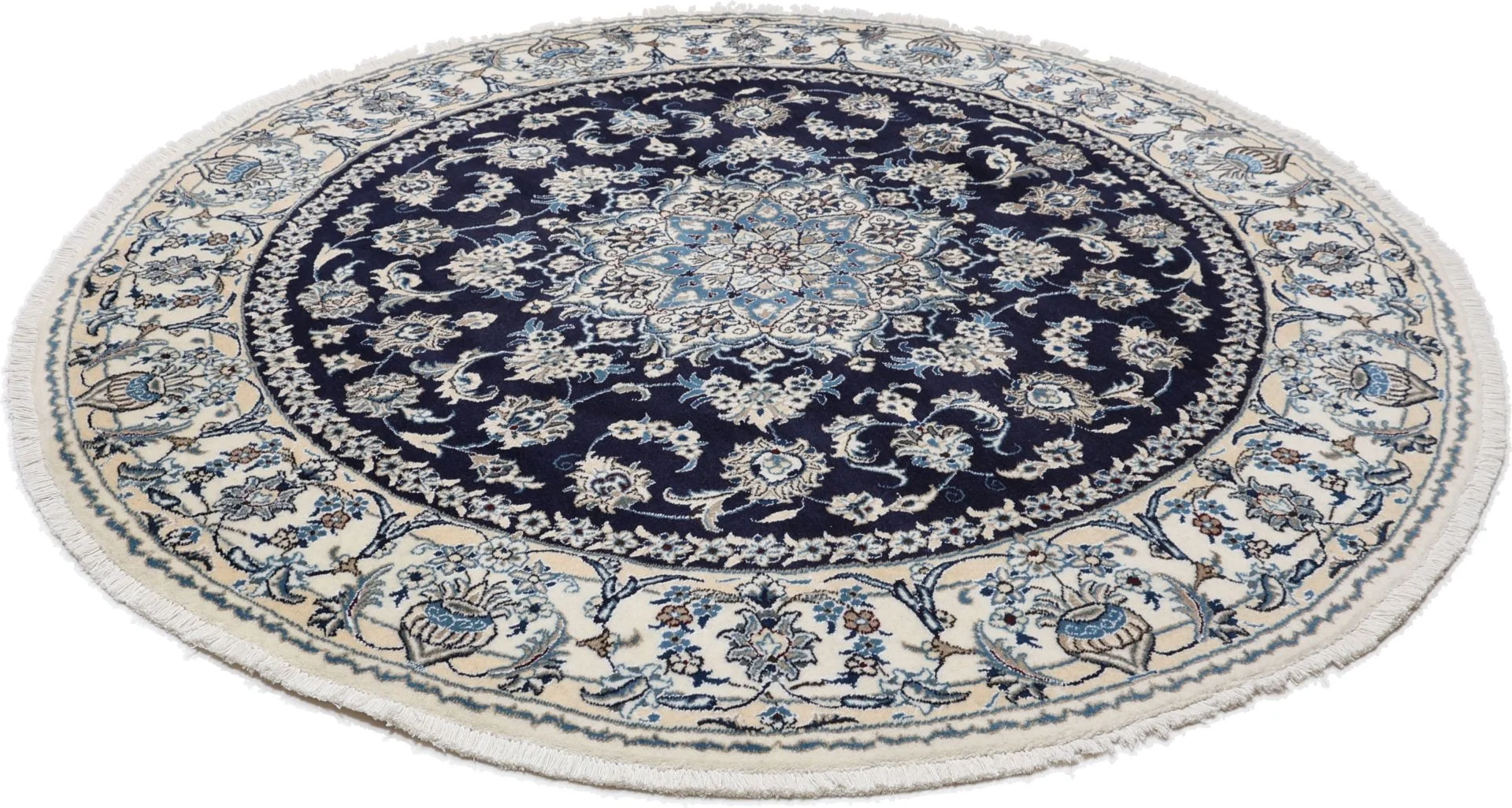 Alternative view of Hand-Knotted Nain Persian Rug, 198 × 198 cm, Wool
