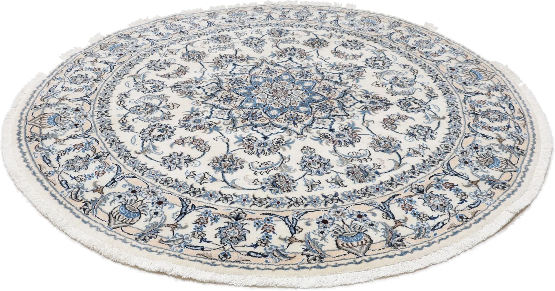 Alternative view of Nain Persian Rug 195 × 195 cm in Wool, hand-knotted
