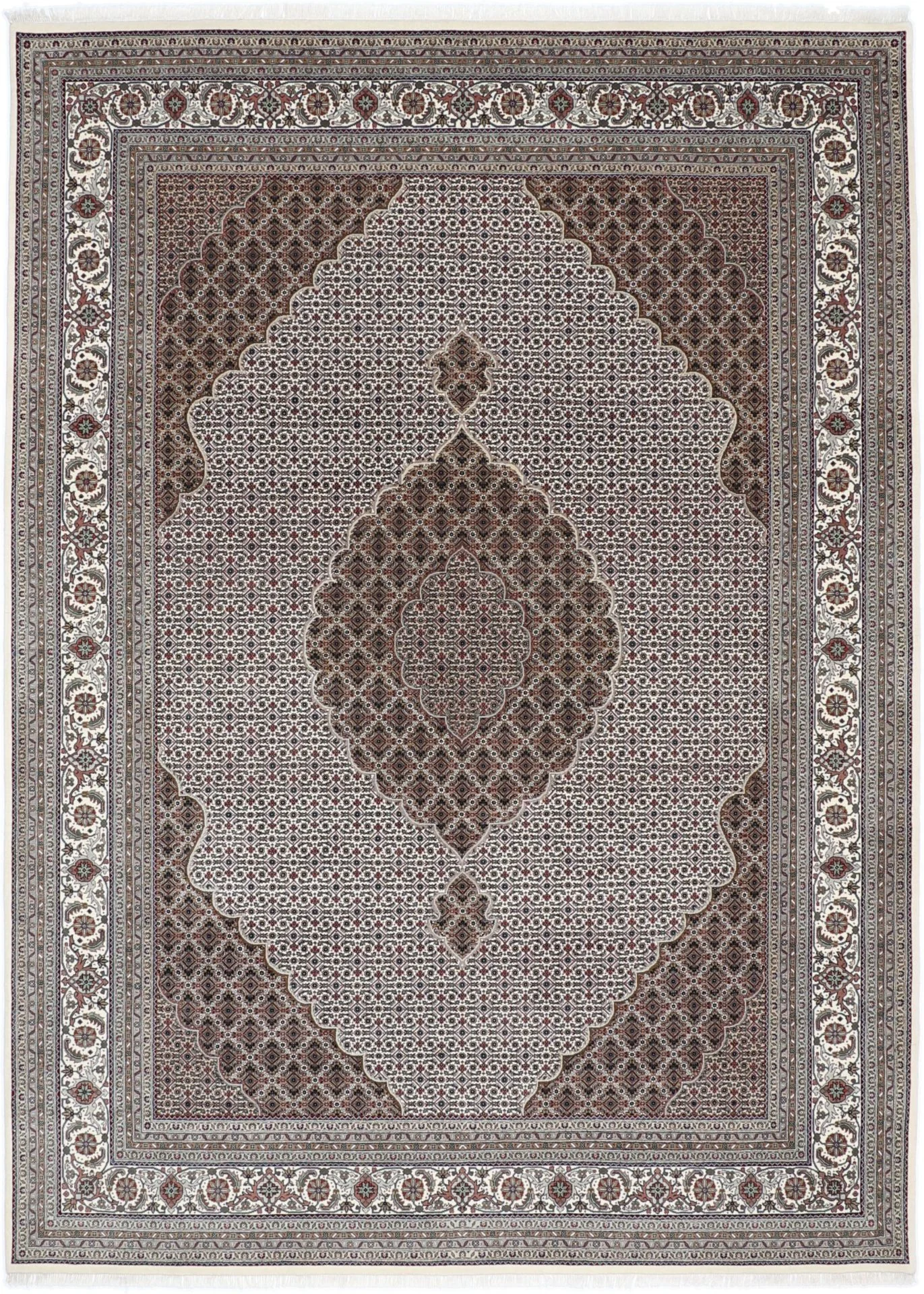 Tabriz Indian Rug 253 × 348 cm in Wool, hand-knotted