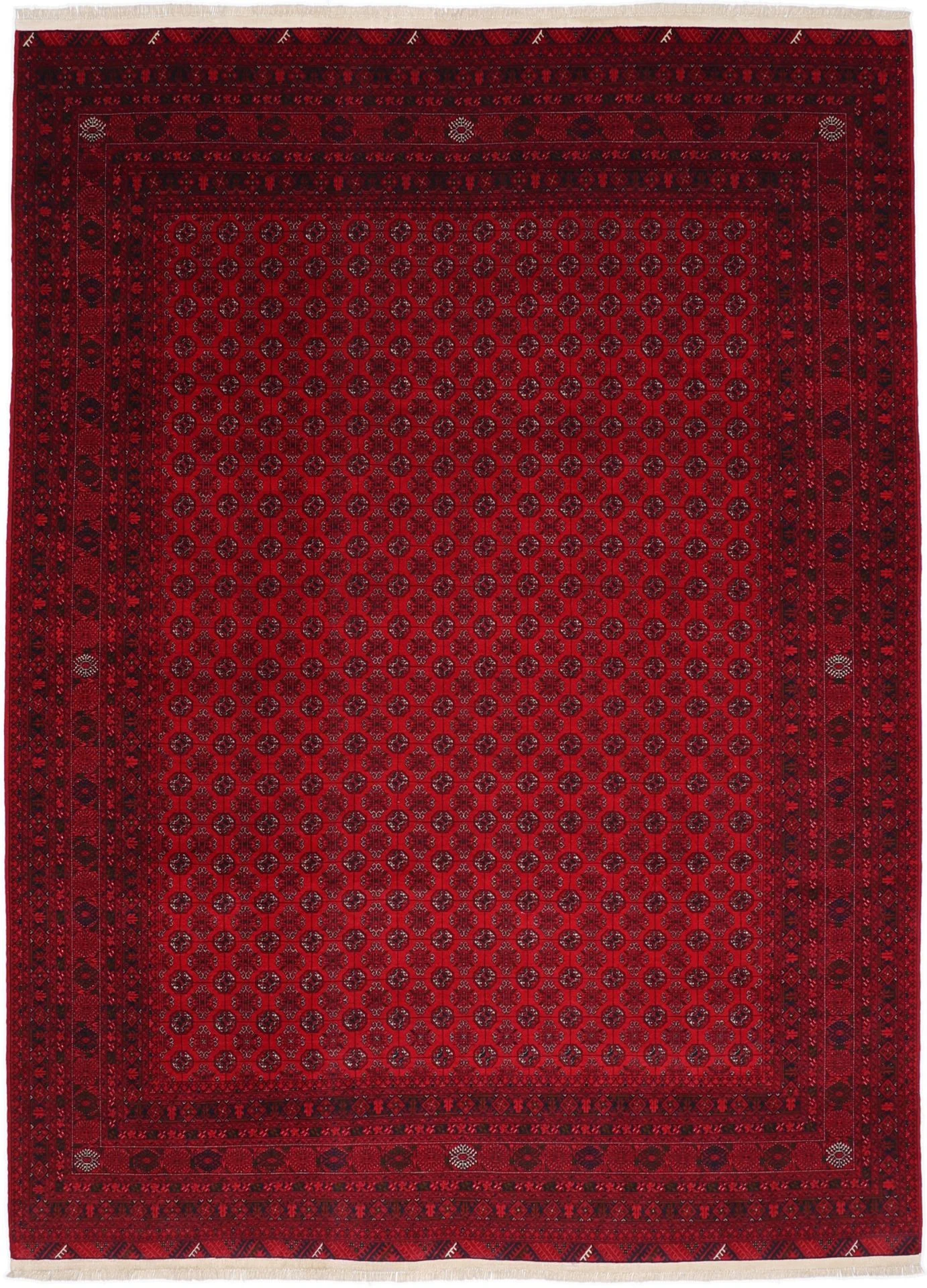 Wool Afghan Rug 252 × 344 cm, hand-knotted