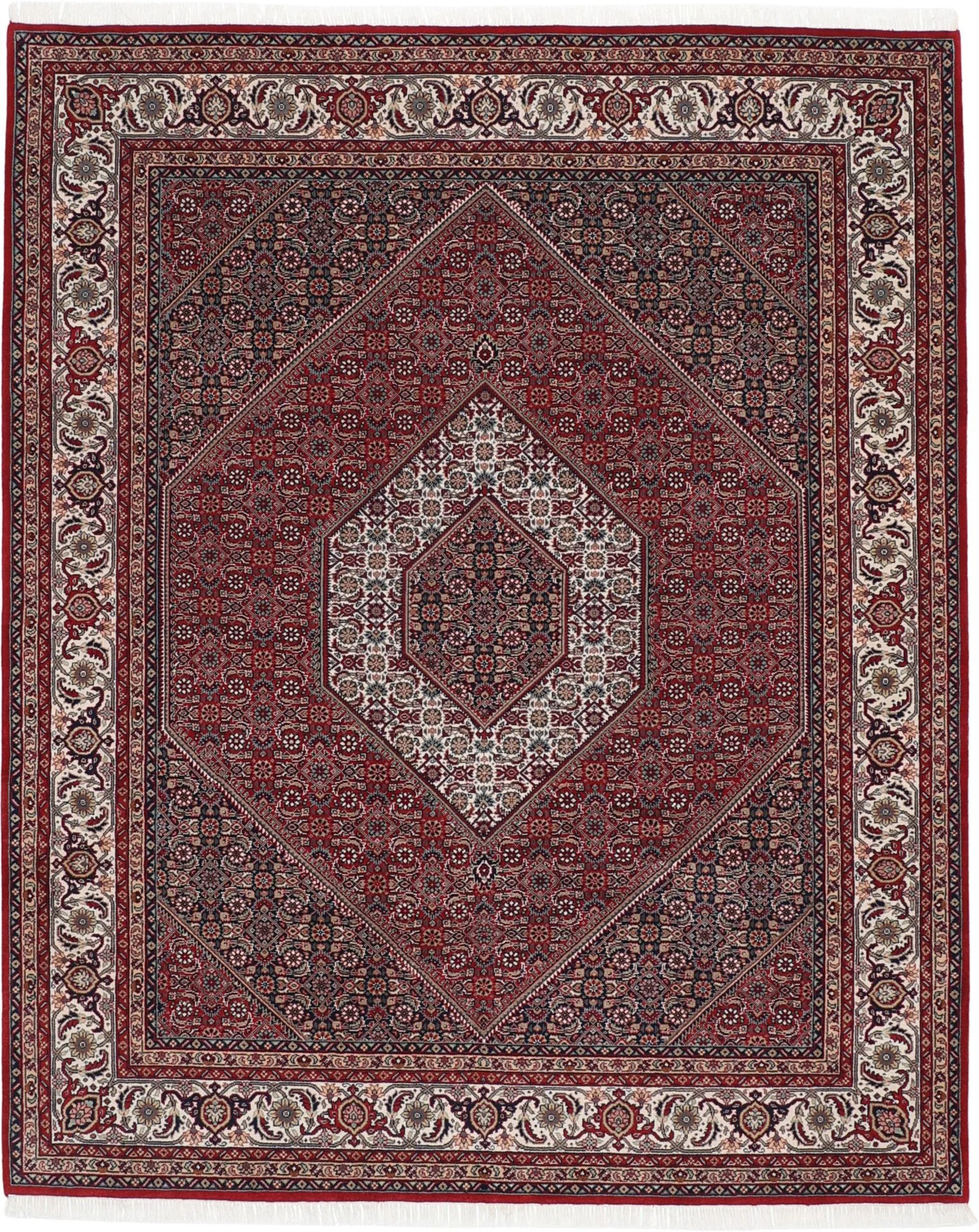 Wool Bijar Indian Rug 243 × 299 cm, hand-knotted