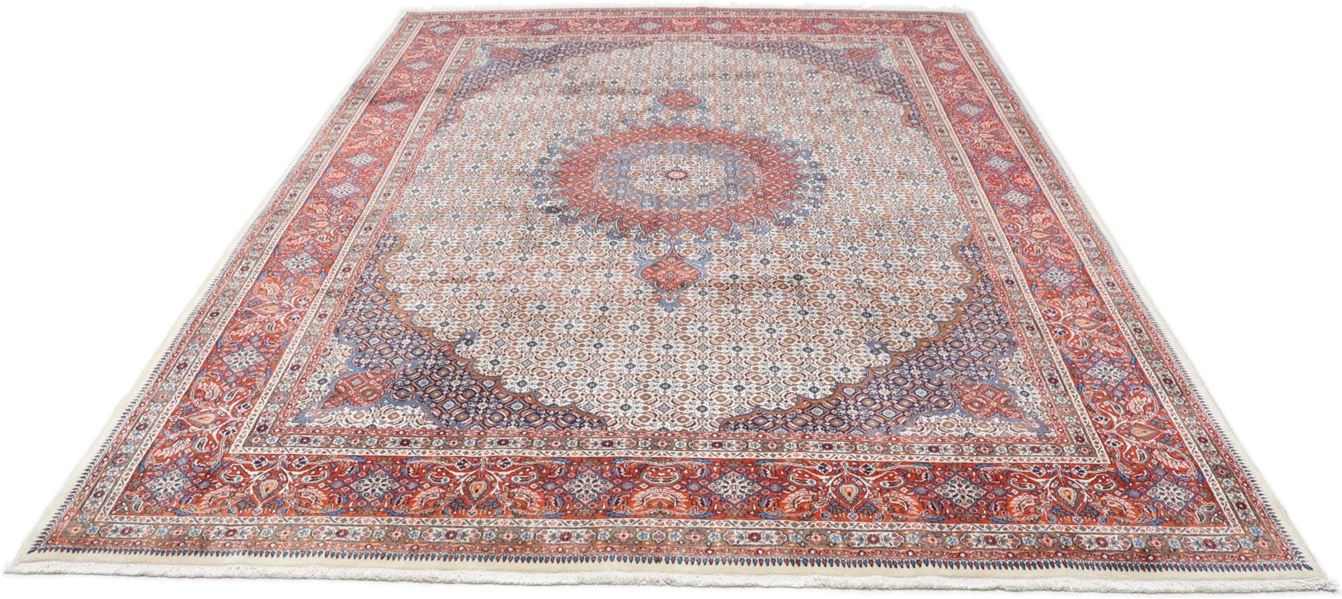 Alternative view of Moud Persian Rug 253 × 352 cm in Wool, hand-knotted