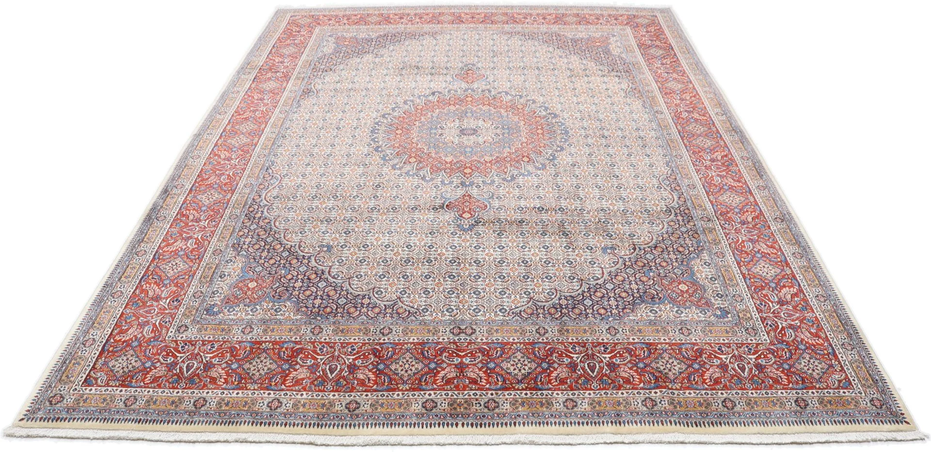 Alternative view of Hand-Knotted Moud Persian Rug, 250 × 347 cm, Wool