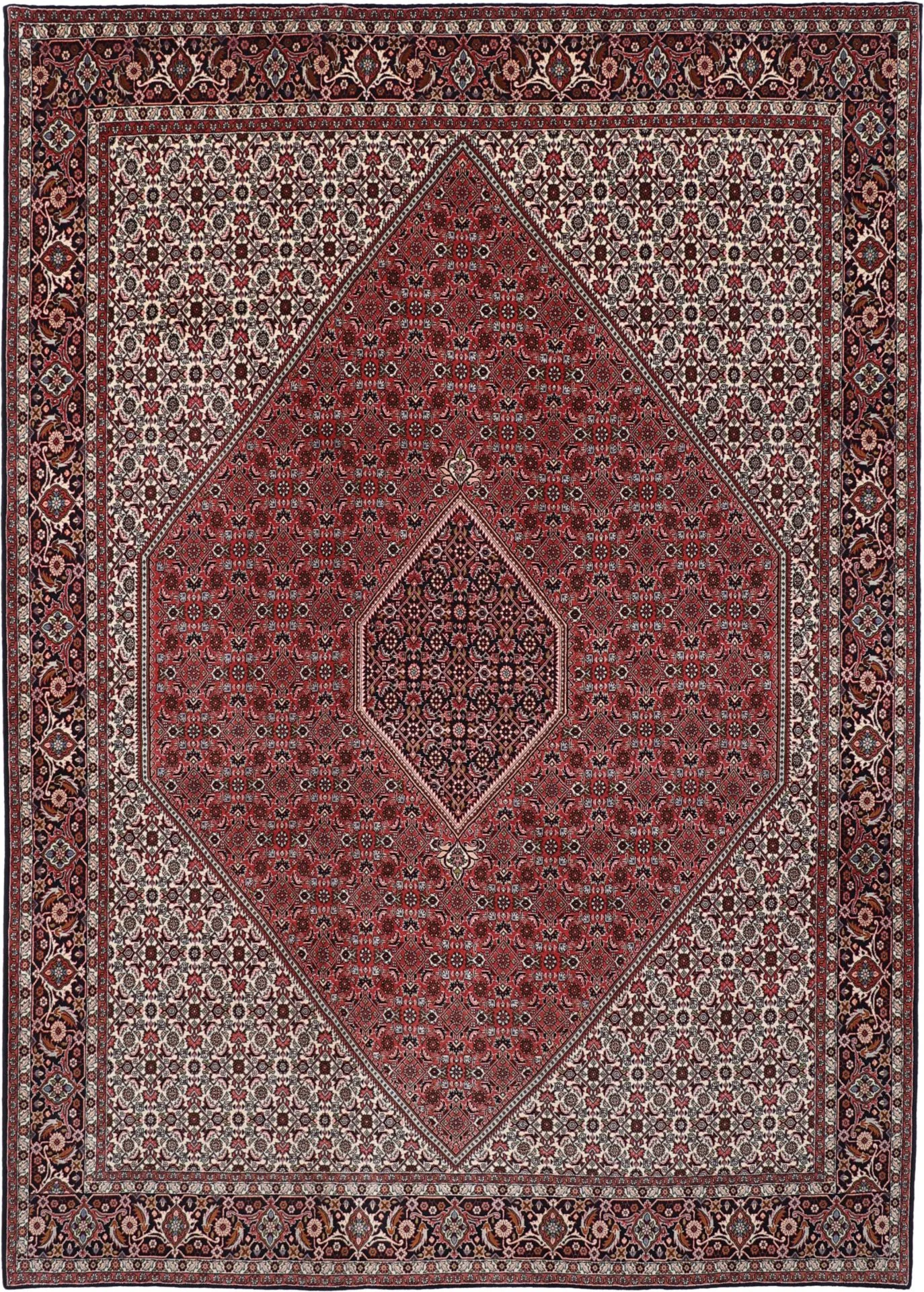 Hand-Knotted Bijar Persian Rug, 254 × 355 cm, Wool