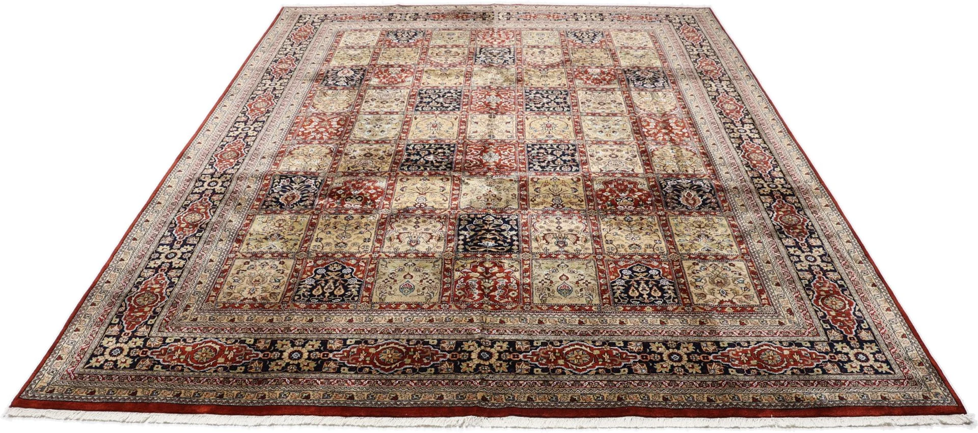 Alternative view of Hand-Knotted Qom Indian Rug, 302 × 395 cm, Wool