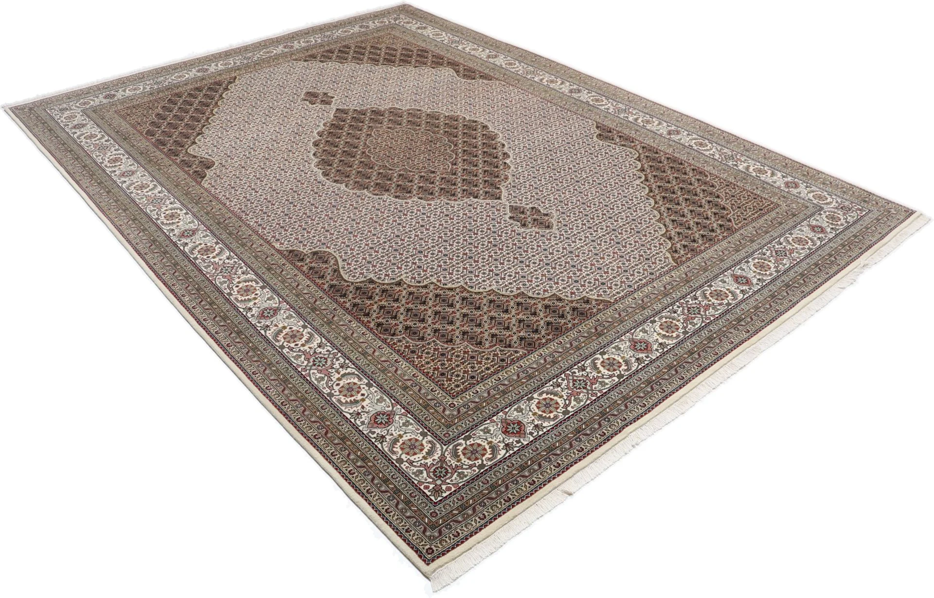 Wool Tabriz Indian Rug 252 × 354 cm, hand-knotted - Image 4