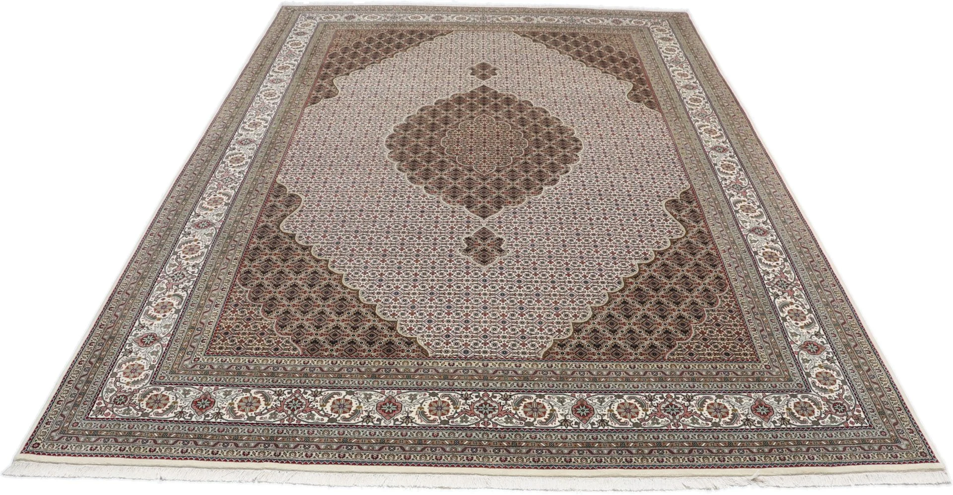 Wool Tabriz Indian Rug 252 × 354 cm, hand-knotted - Image 5