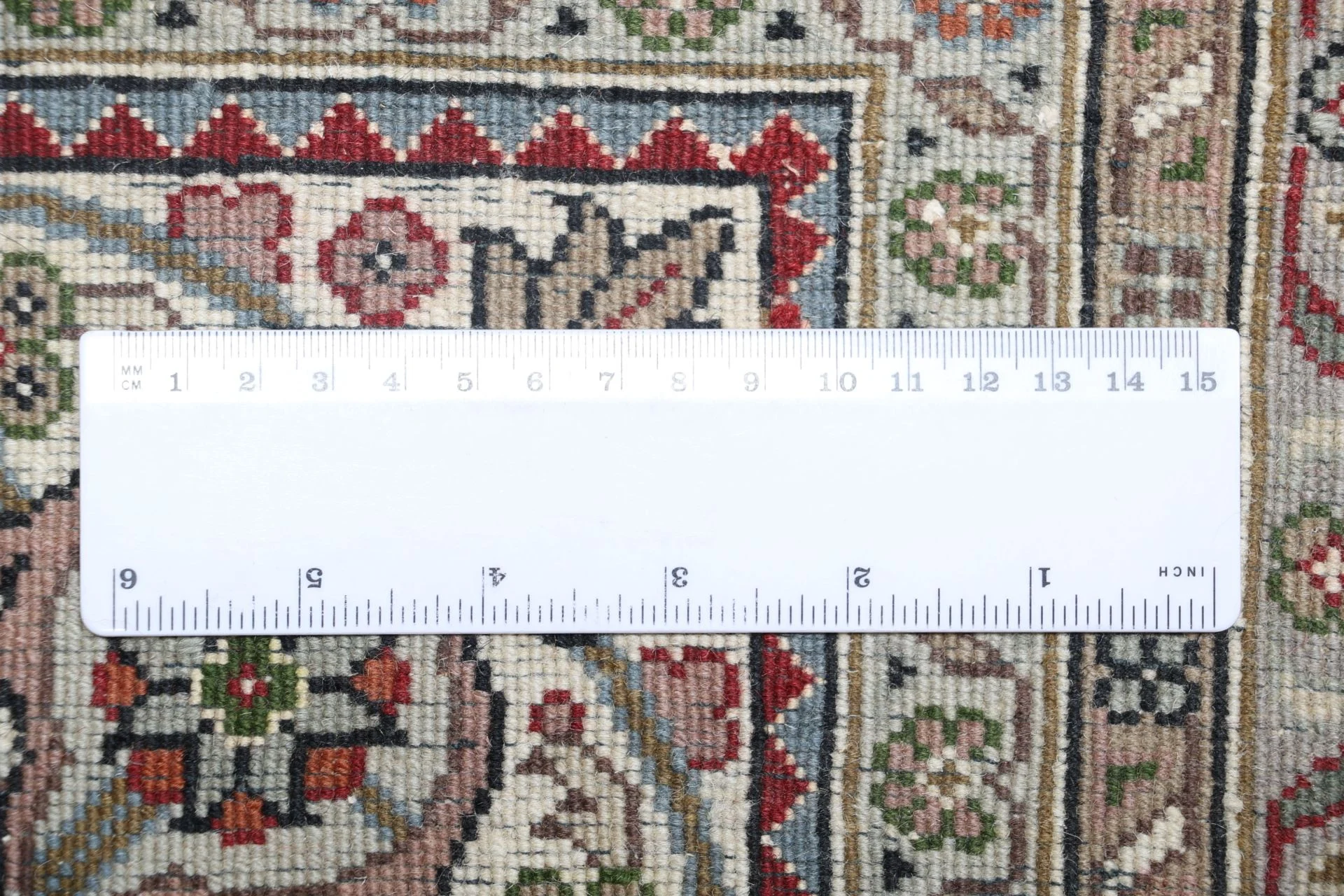 Wool Tabriz Indian Rug 252 × 354 cm, hand-knotted - Image 11
