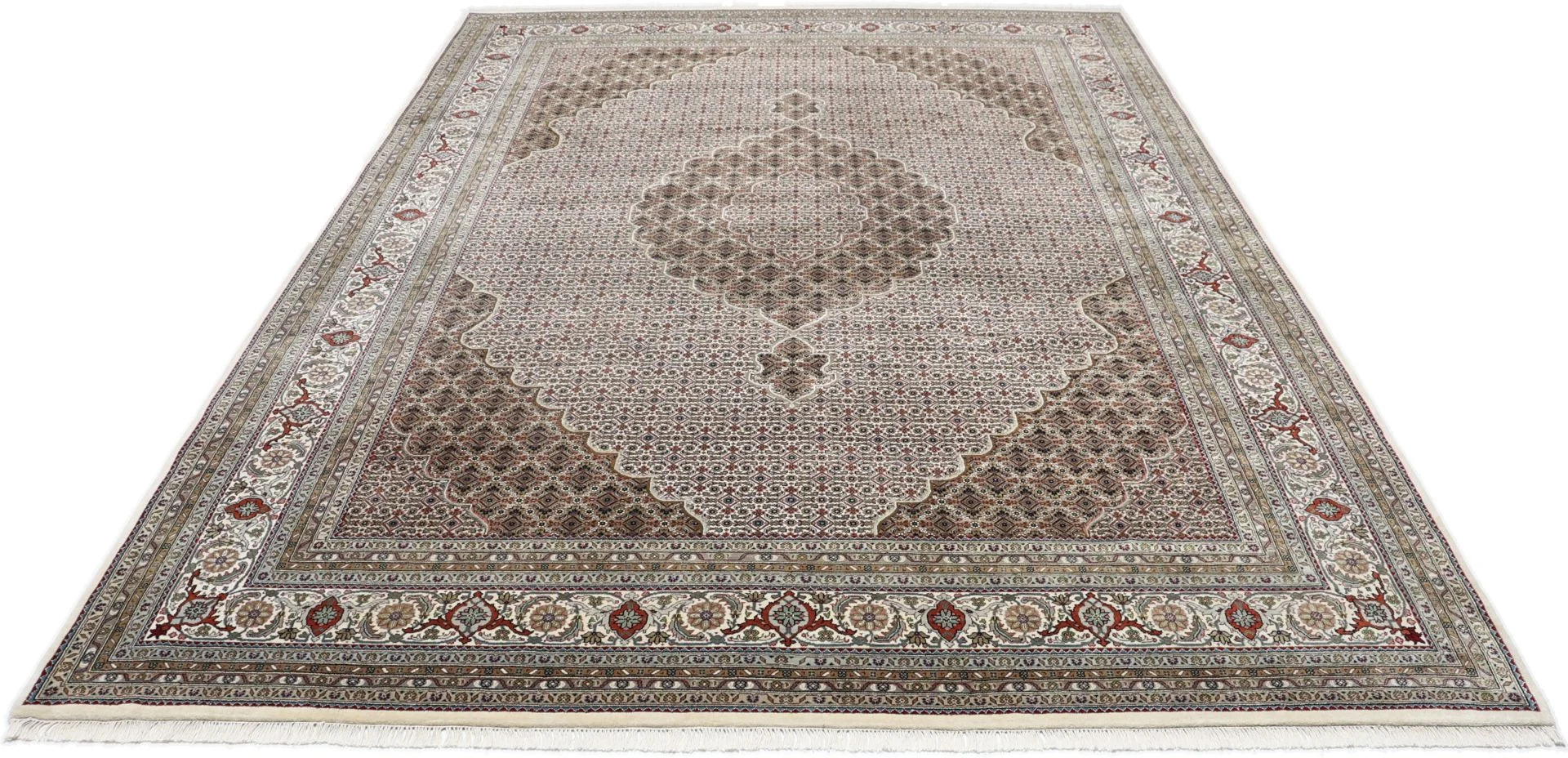 Alternative view of Wool Tabriz Indian Rug 250 × 354 cm, hand-knotted