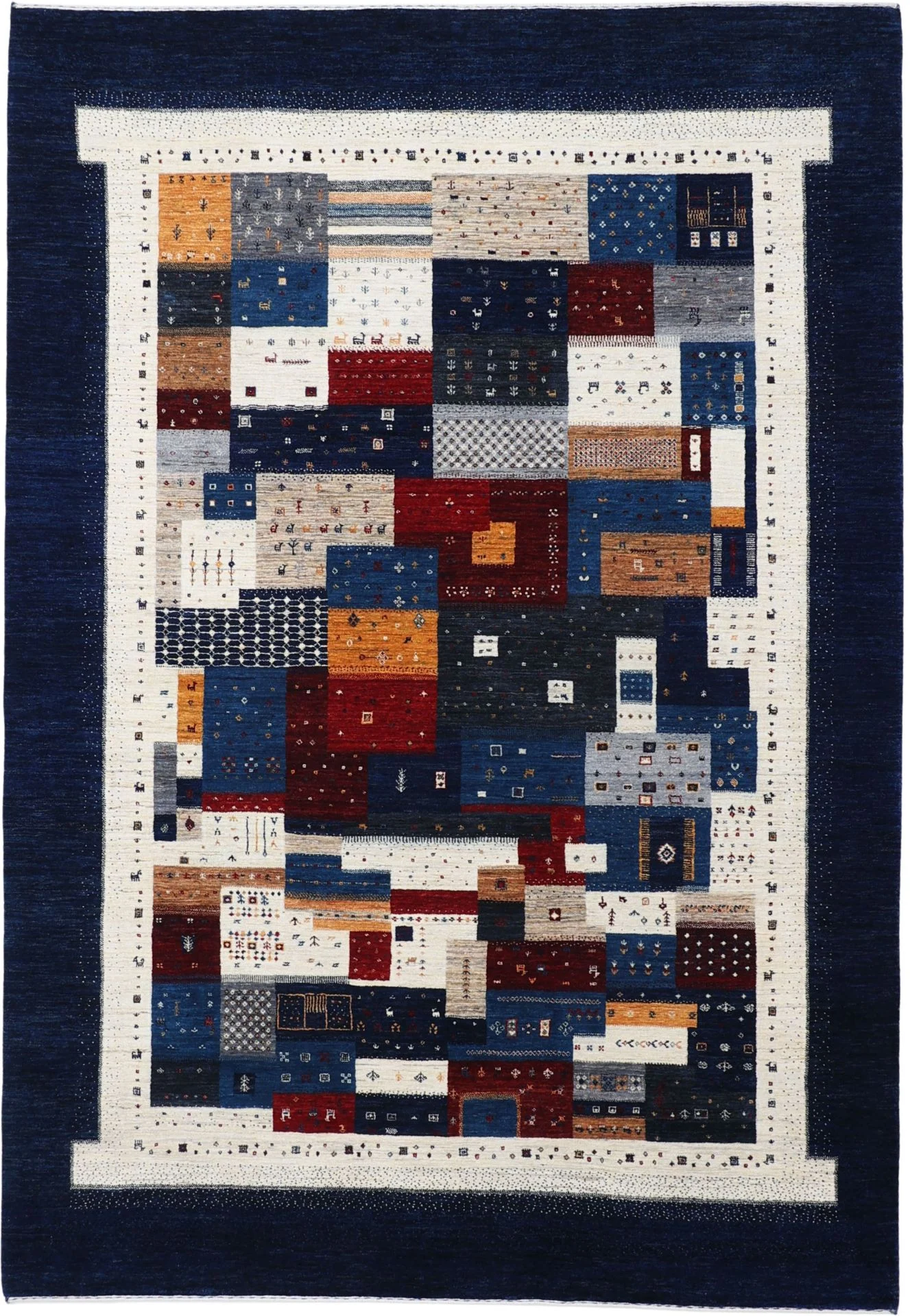 Wool Loribaft Indian Rug 209 × 299 cm, hand-knotted