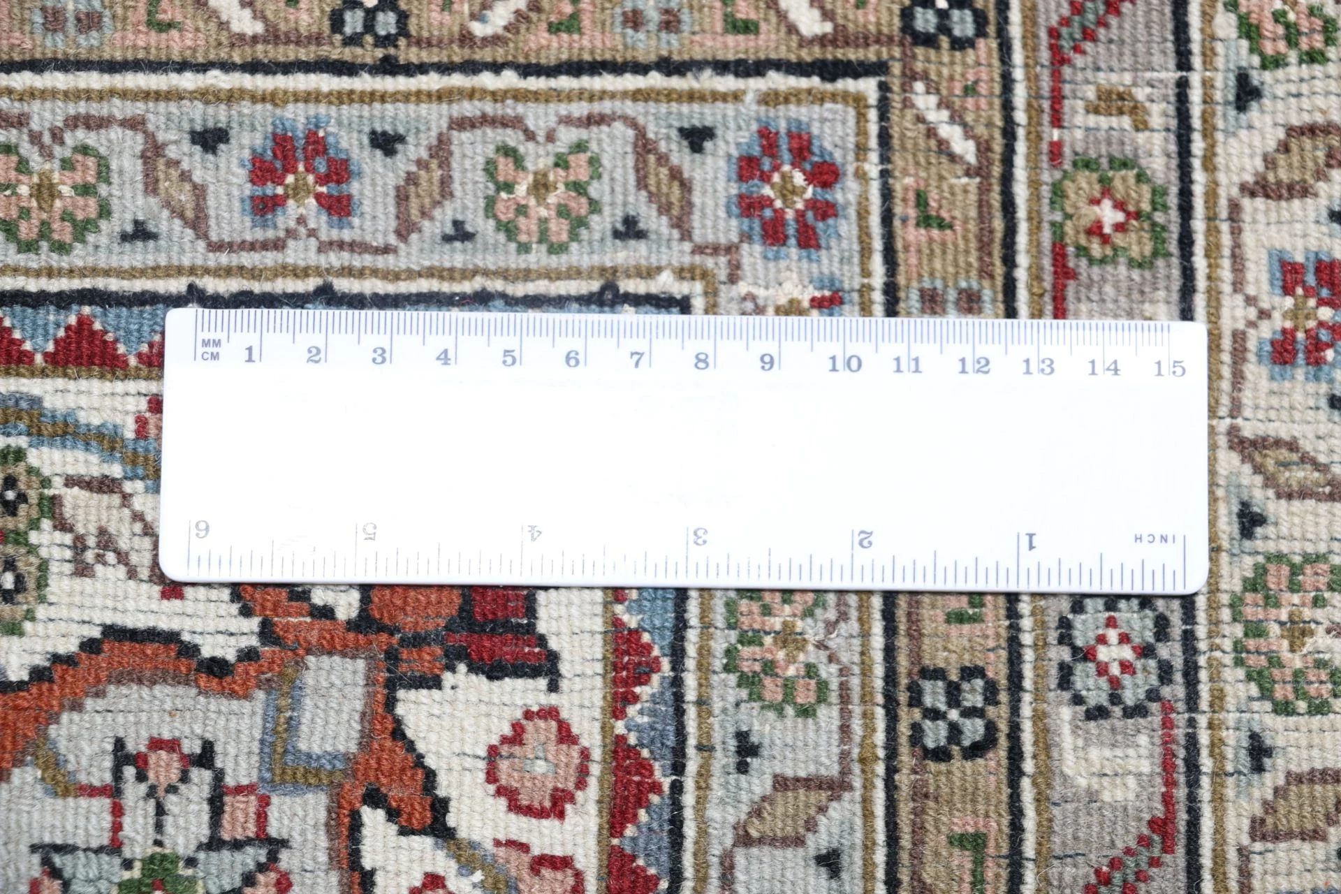 Wool Tabriz Indian Rug 250 × 354 cm, hand-knotted - Image 11