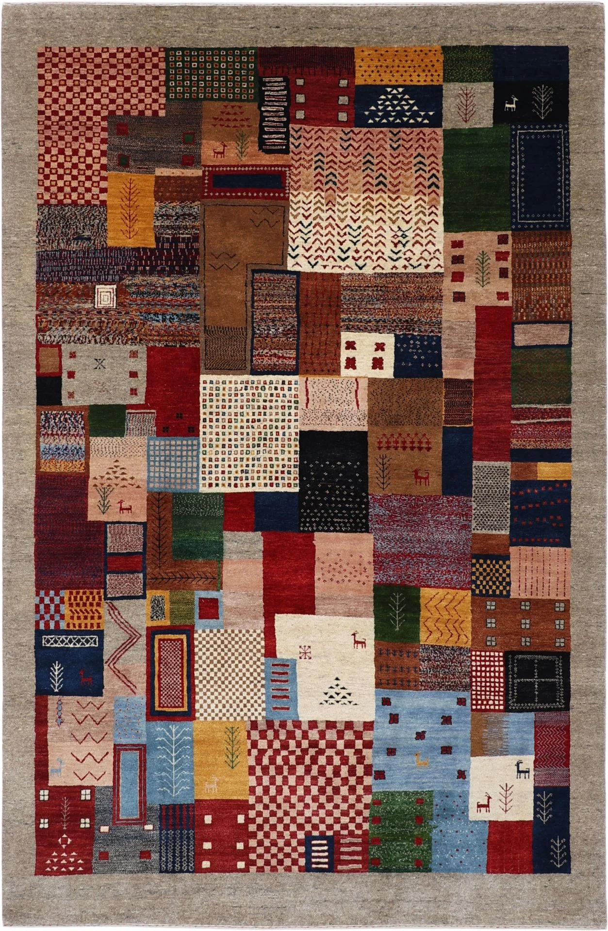 Wool Loribaft Indian Rug 204 × 309 cm, hand-knotted