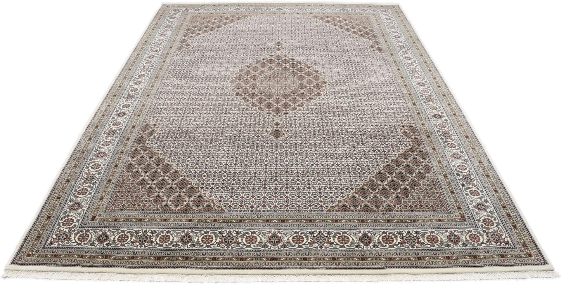Alternative view of Wool Tabriz Indian Rug 250 × 349 cm, hand-knotted