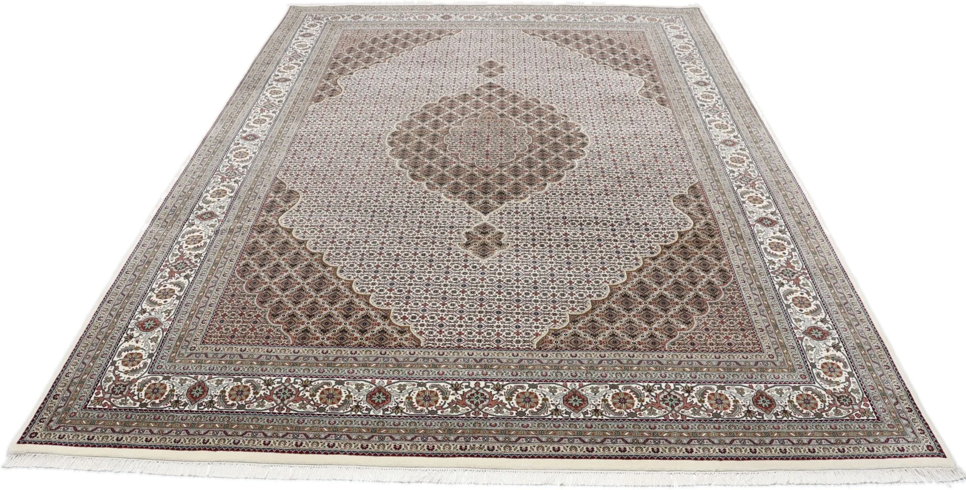 Alternative view of Tabriz Indian Rug 253 × 348 cm in Wool, hand-knotted