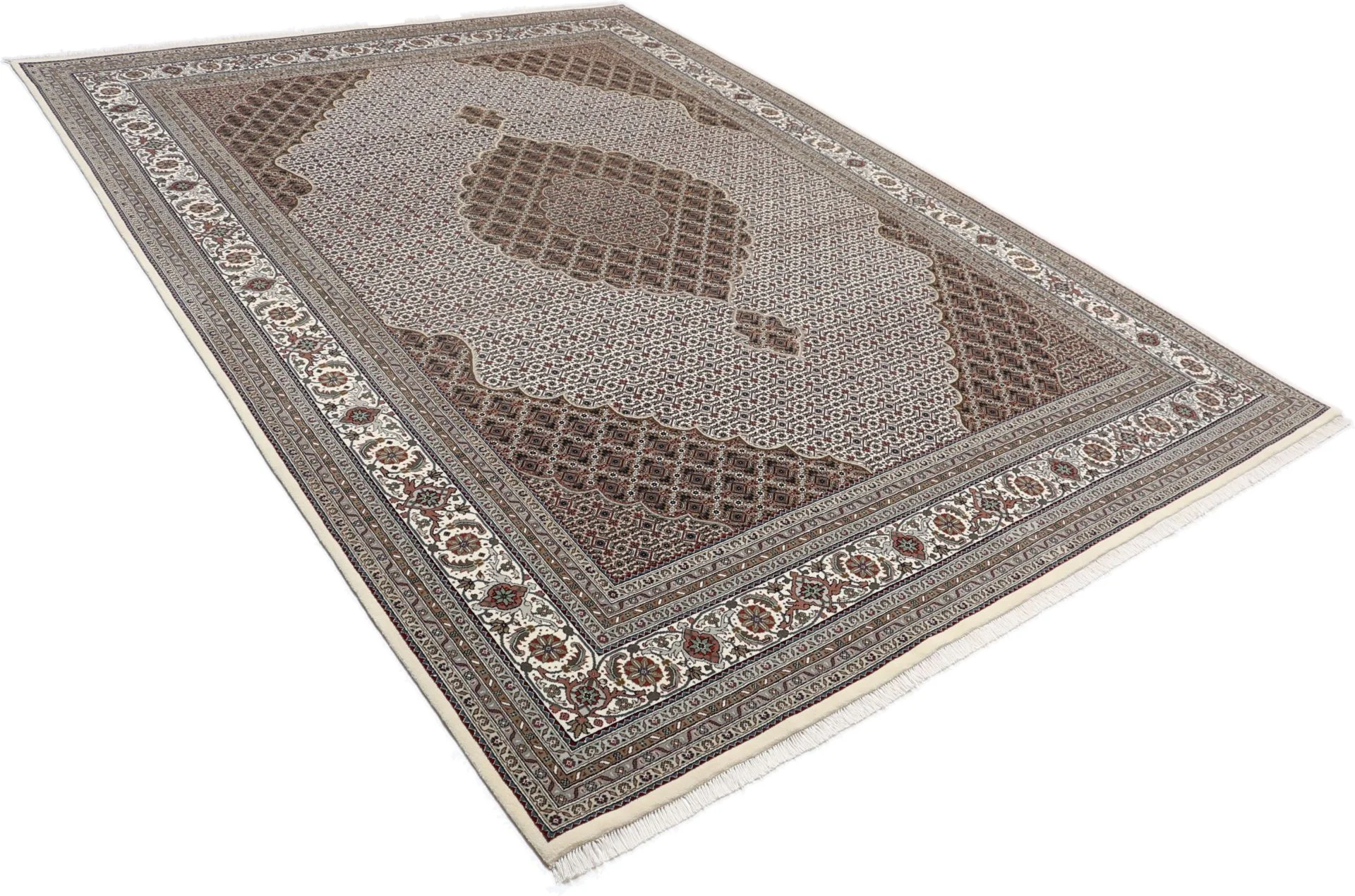 Tabriz Indian Rug 253 × 348 cm in Wool, hand-knotted - Image 4