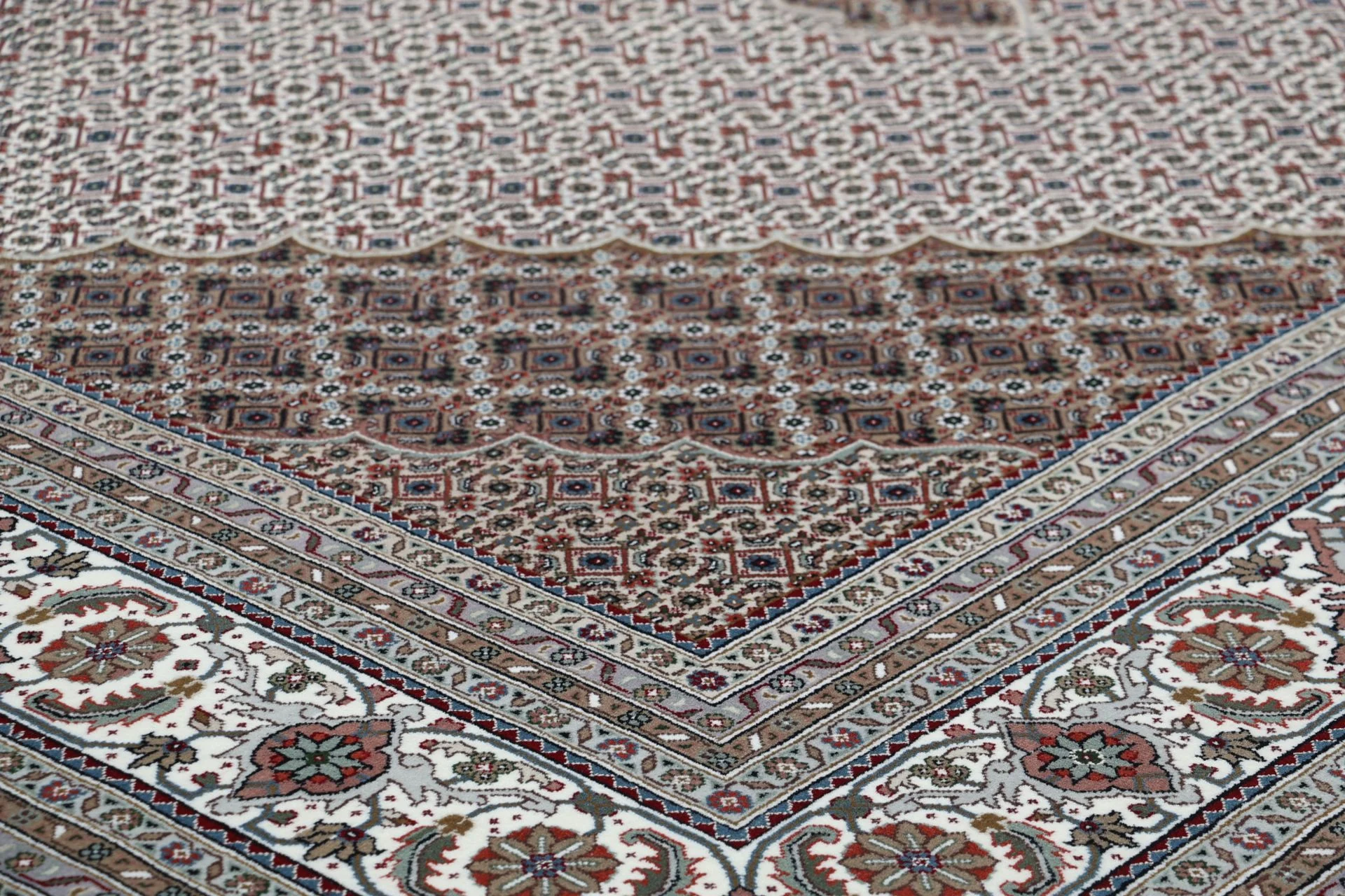 Tabriz Indian Rug 253 × 348 cm in Wool, hand-knotted - Image 7