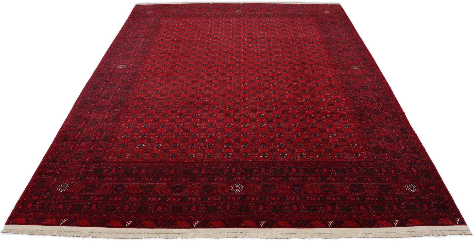 Alternative view of Wool Afghan Rug 252 × 344 cm, hand-knotted