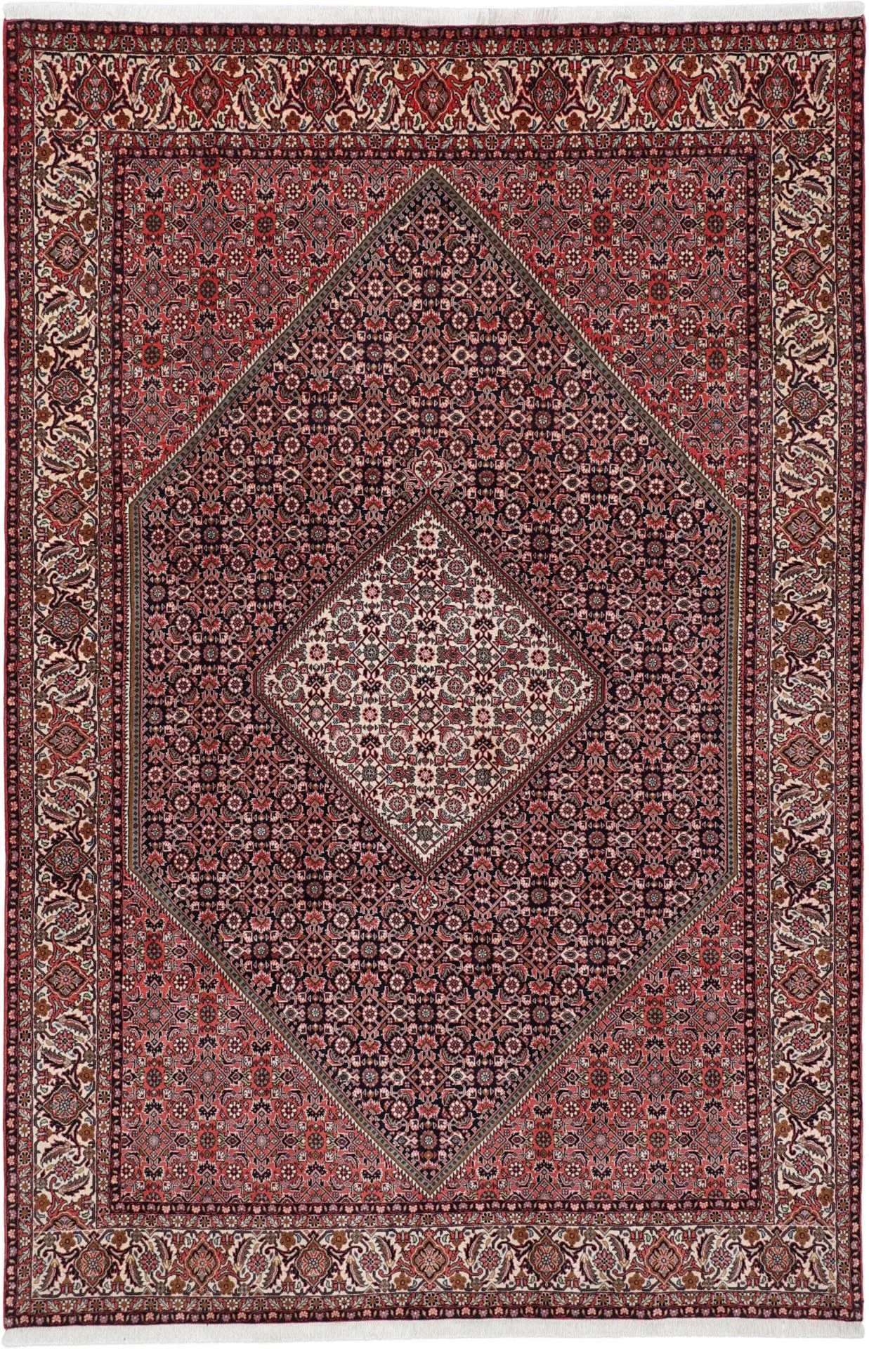 Wool Bijar Persian Rug 204 × 307 cm, hand-knotted