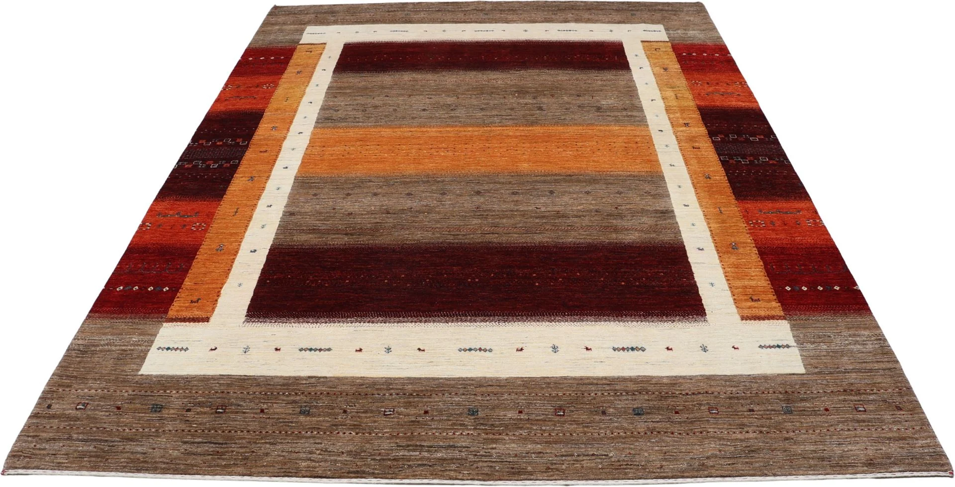 Alternative view of Hand-Knotted Loribaft Indian Rug, 260 × 348 cm, Wool
