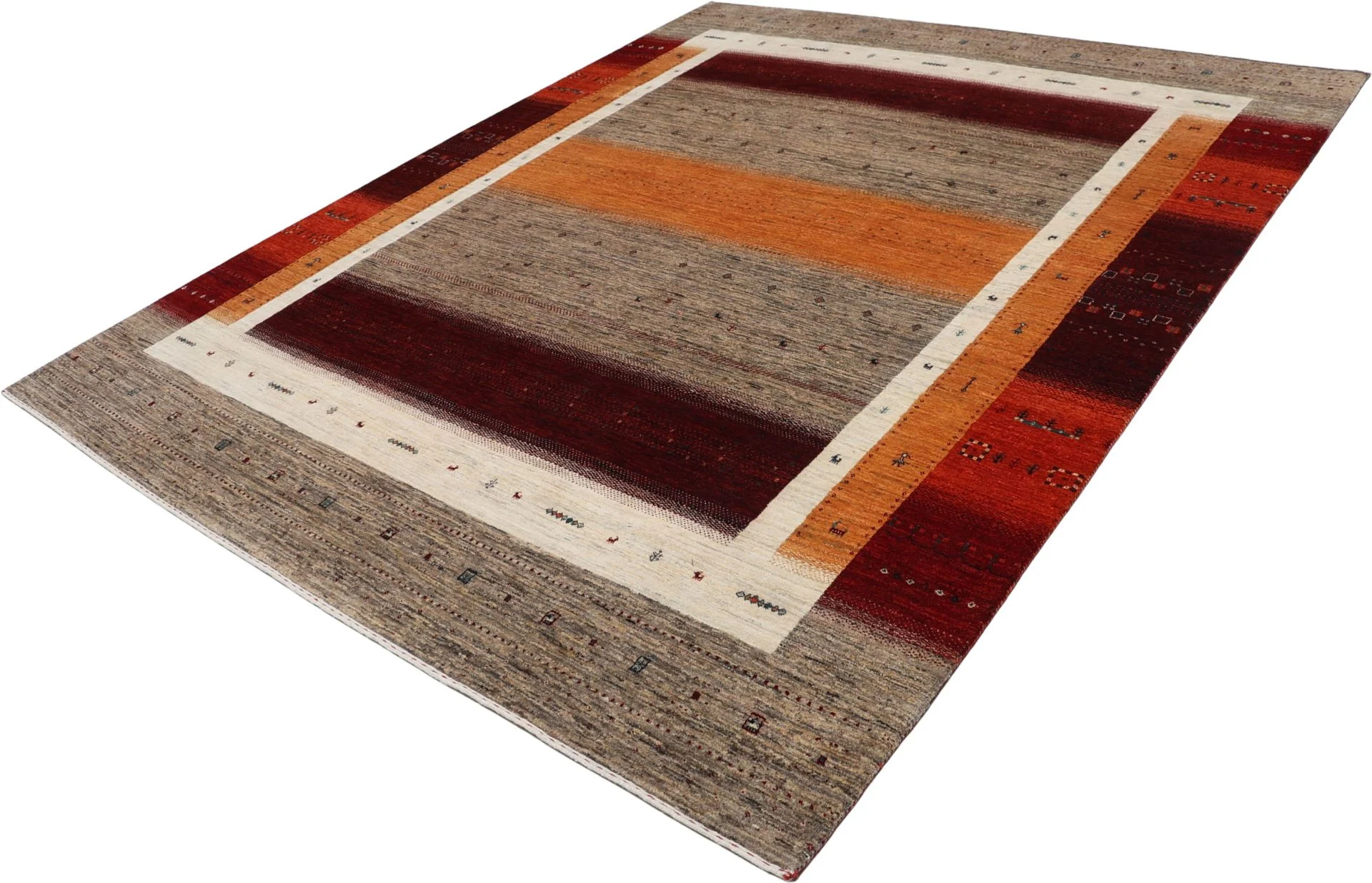 Hand-Knotted Loribaft Indian Rug, 248 × 306 cm, Wool - Image 3