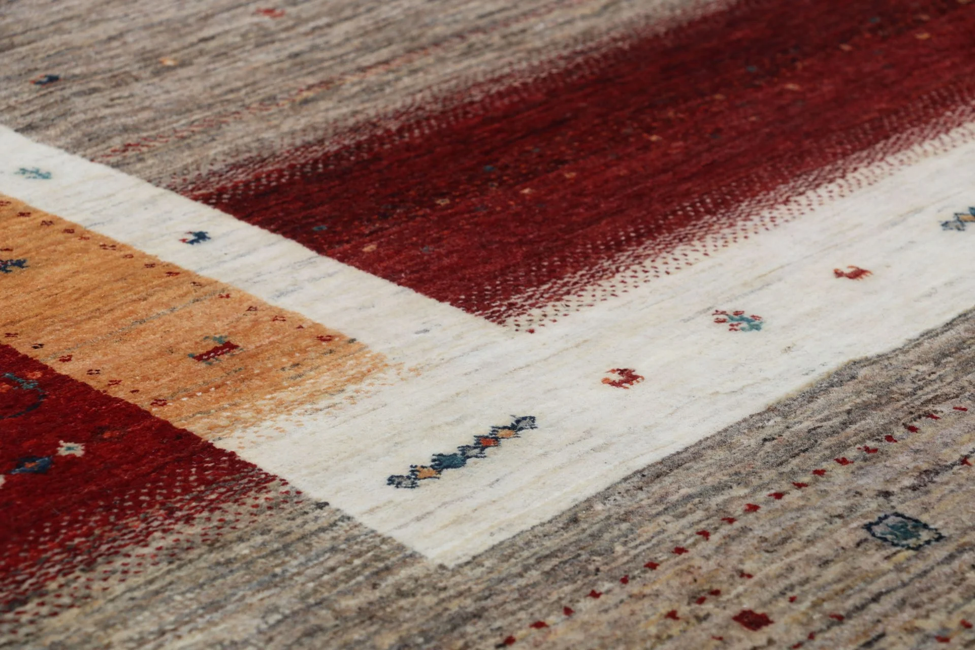 Hand-Knotted Loribaft Indian Rug, 248 × 306 cm, Wool - Image 6