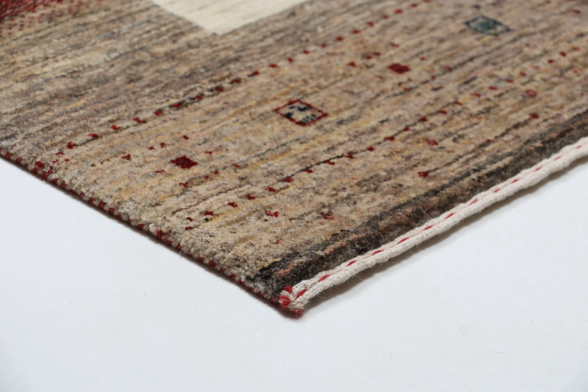 Hand-Knotted Loribaft Indian Rug, 248 × 306 cm, Wool - Image 7