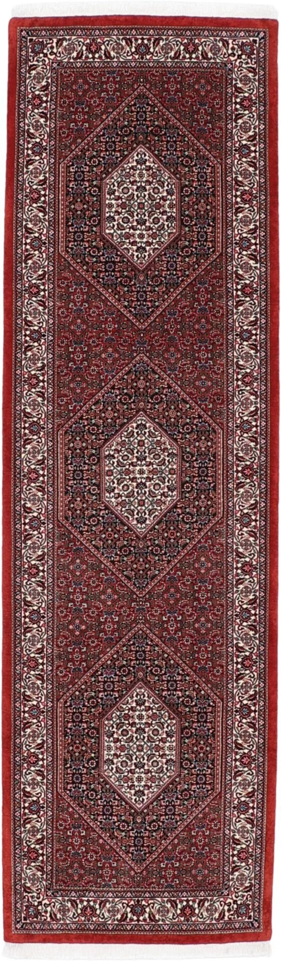 Wool & Silk Bijar Persian Rug 90 × 305 cm, hand-knotted