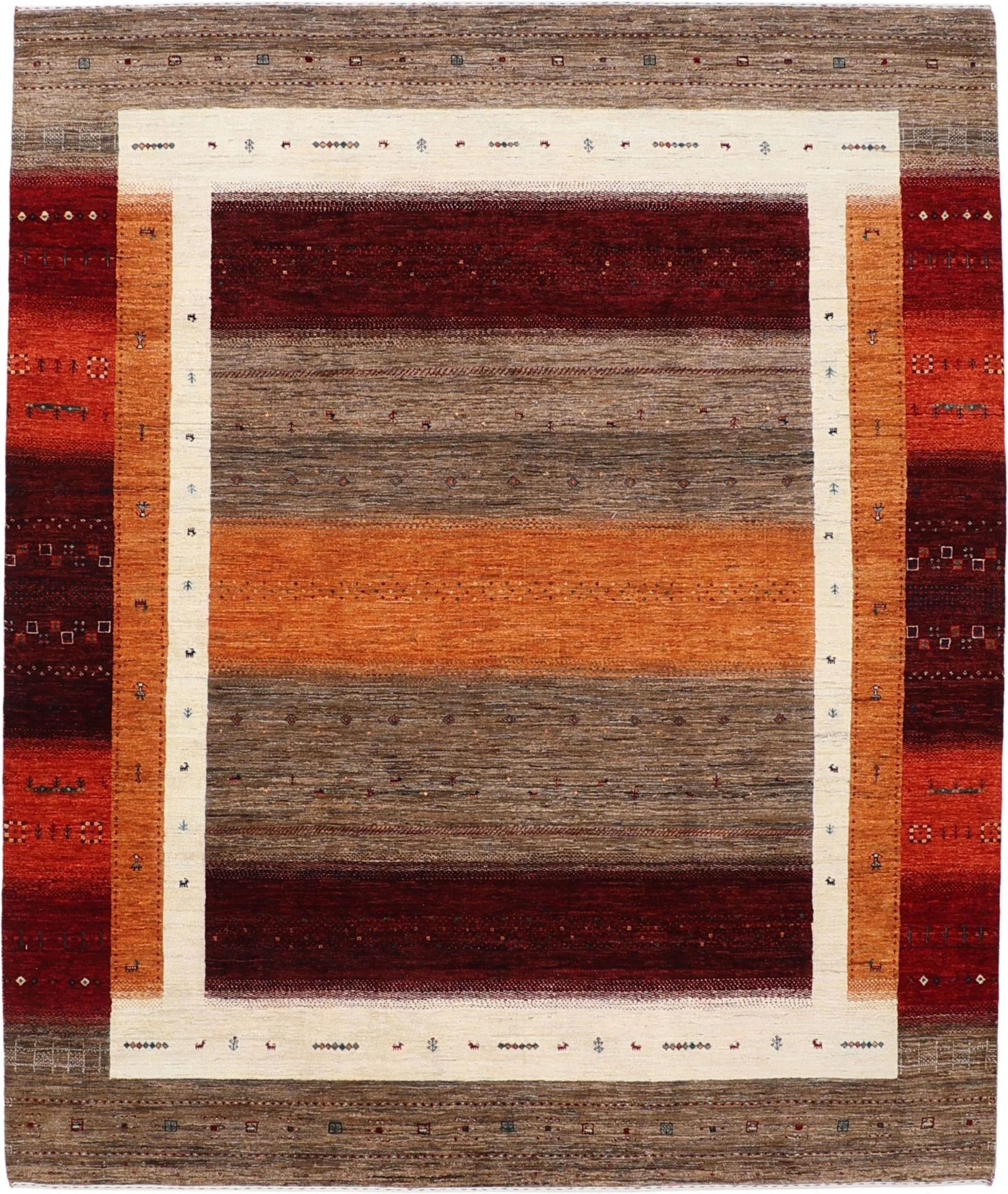 Wool Loribaft Indian Rug 254 × 302 cm, hand-knotted
