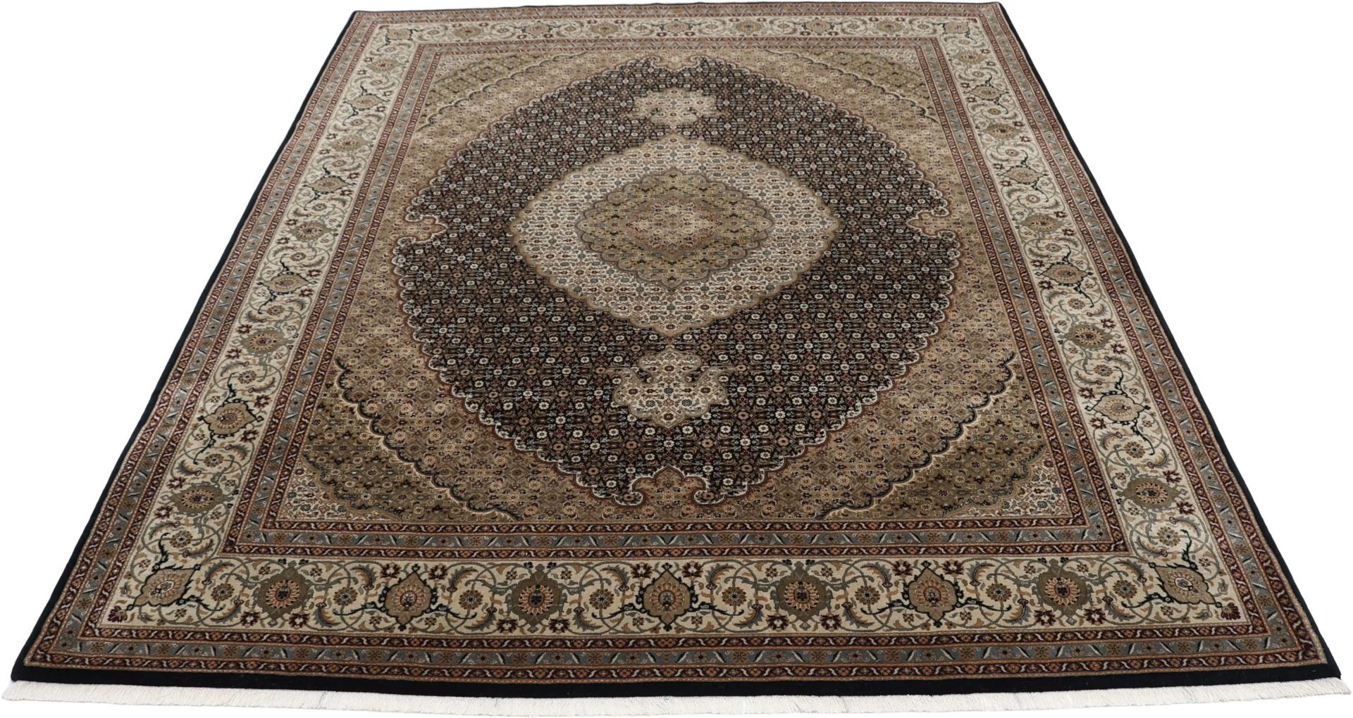 Alternative view of Hand-Knotted Tabriz Indian Rug, 253 × 304 cm, Wool