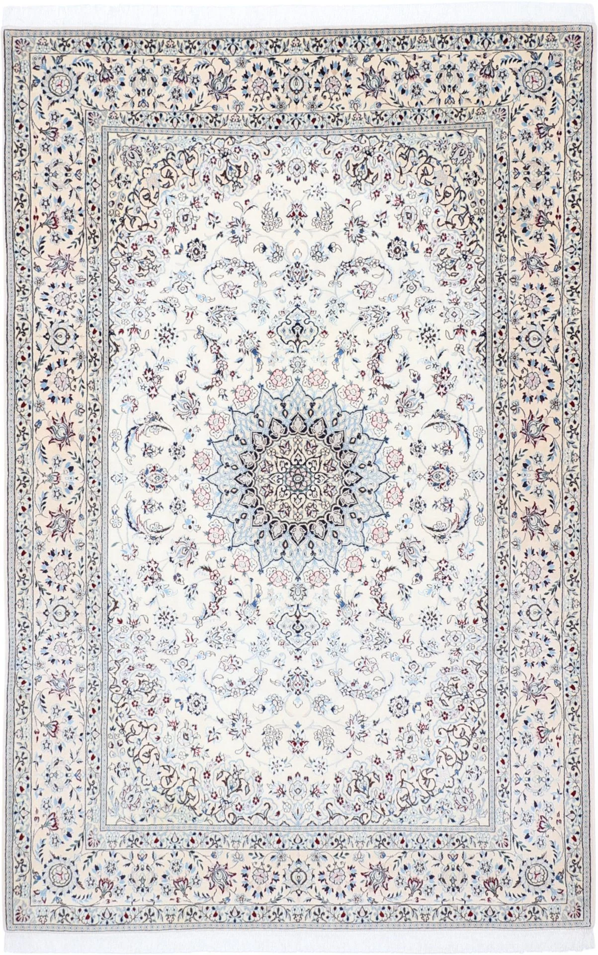 Wool & Silk Nain Persian Rug 160 × 242 cm, hand-knotted