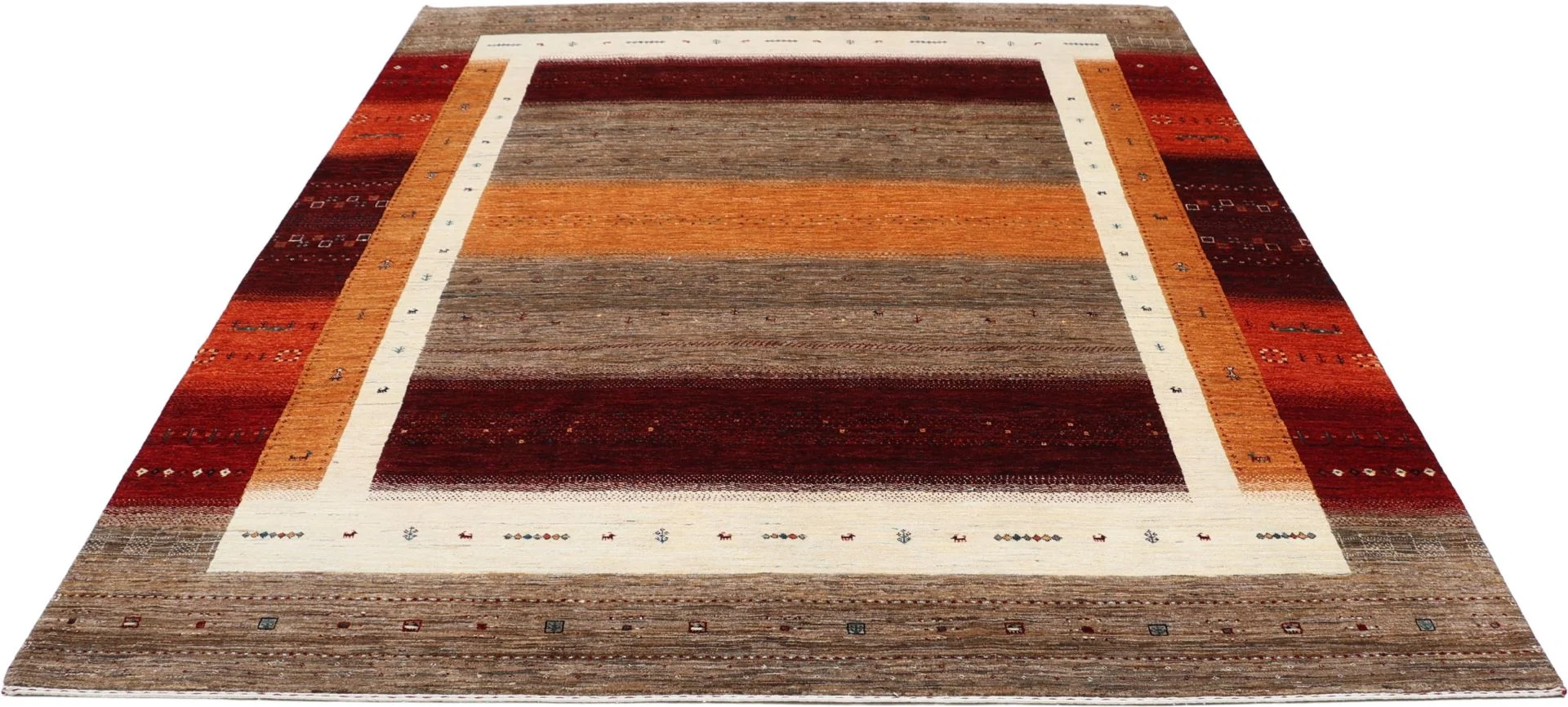 Alternative view of Loribaft Indian Rug 258 × 355 cm in Wool, hand-knotted