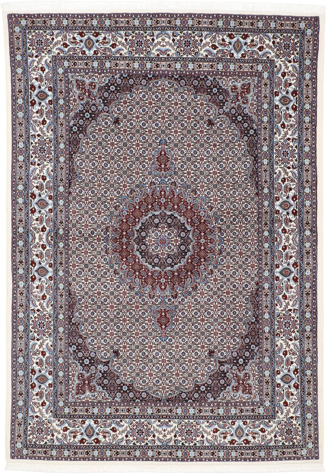 Hand-Knotted Moud Persian Rug, 175 × 247 cm, Wool