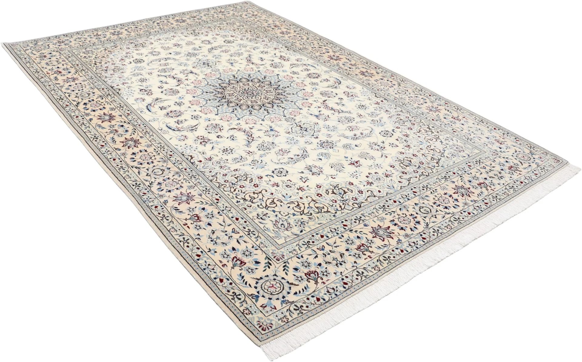 Wool & Silk Nain Persian Rug 160 × 242 cm, hand-knotted - Image 4