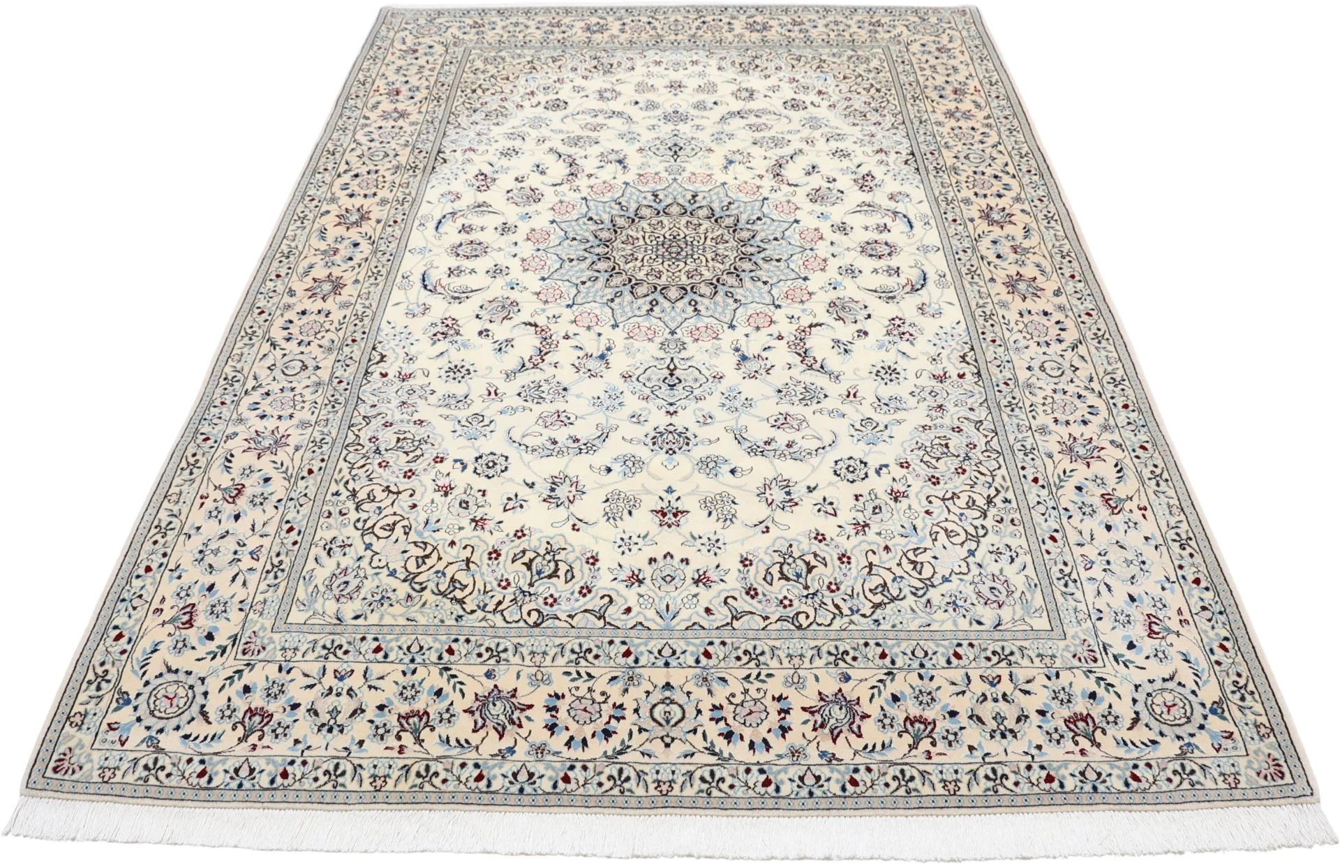 Wool & Silk Nain Persian Rug 160 × 242 cm, hand-knotted - Image 7
